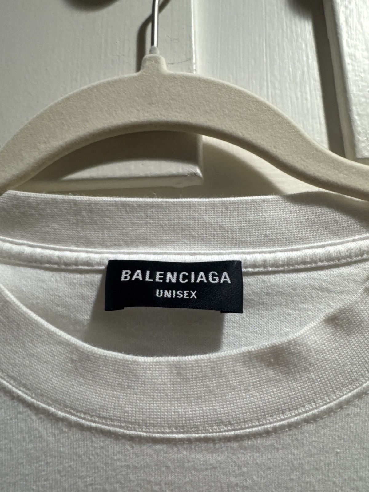 Balenciaga Balenciaga white/blue WFP short sleeve tee Size US XL / EU 56 / 4 - 5 Thumbnail