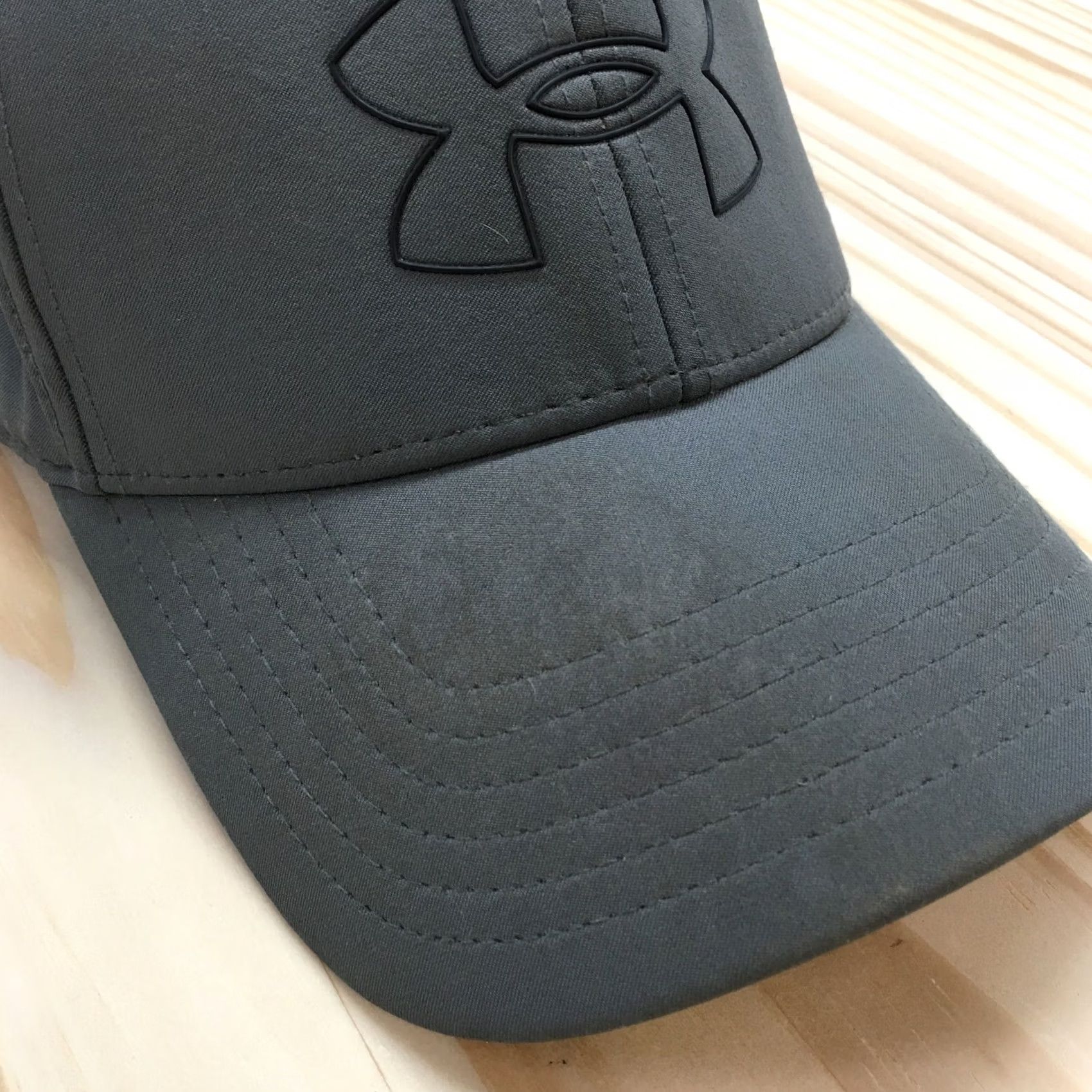 Under Armour Under Armour Baseball Cap Mens Gray M/L Fitted Classic Logo Size ONE SIZE - 3 Thumbnail