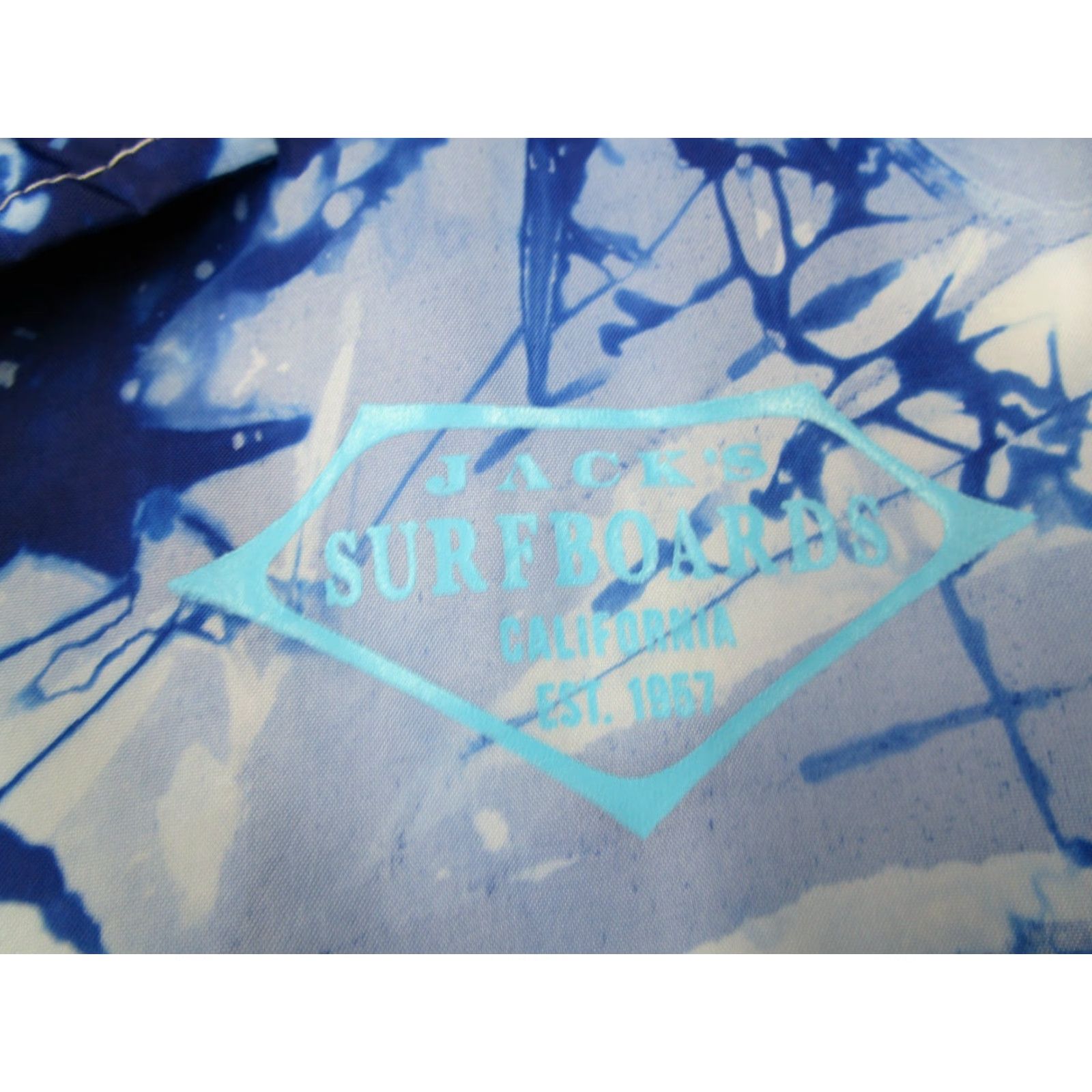 Vintage Jacks Surfboards Jacket Mens Large Blue Tie Dye Snap Up Surf Skate California Size US L / EU 52-54 / 3 - 5 Thumbnail