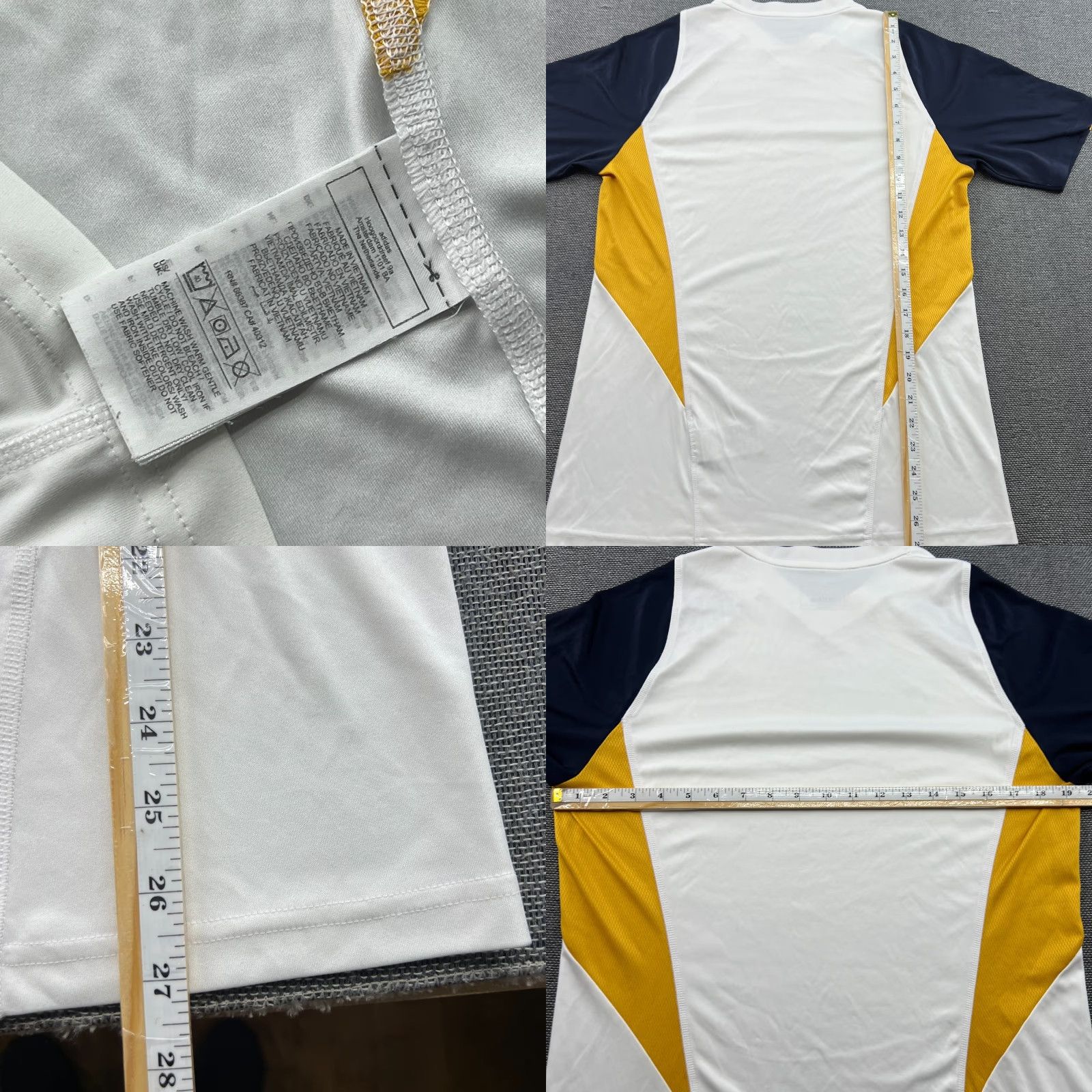 Adidas Real Madrid 2023 2024 Training Adidas Shirt Mens Football Jersey M White Polyester Short Sleeve Round Neck Moisture Wicking Quick Dry Surgical Size US M / EU 48-50 / 2 - 9 Thumbnail