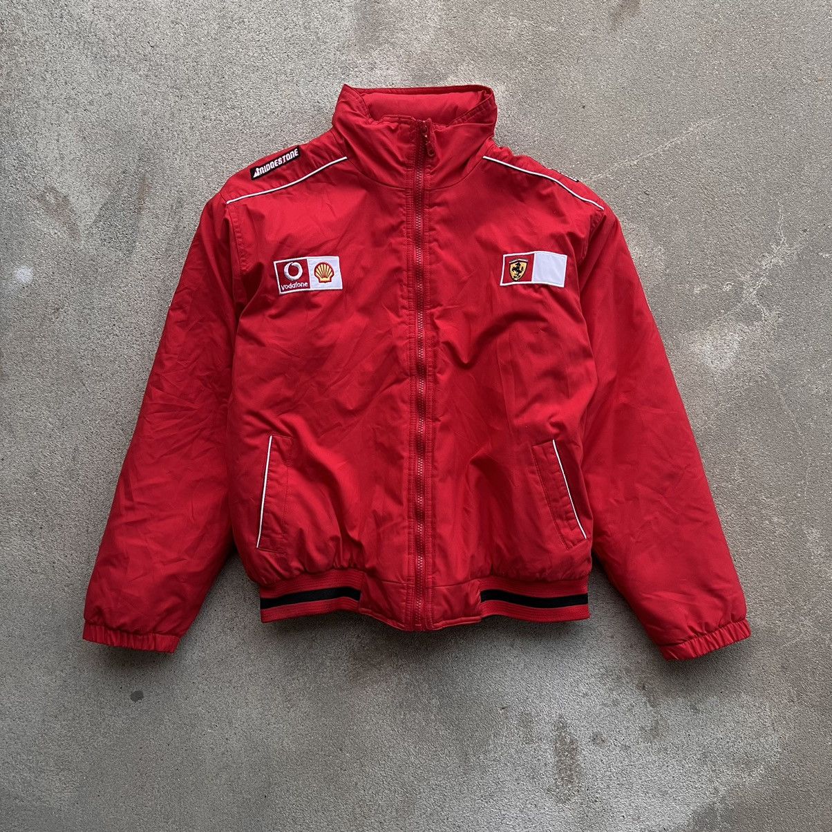 image of Ferrari Red Puffer Jacket, Men's (Size Medium)