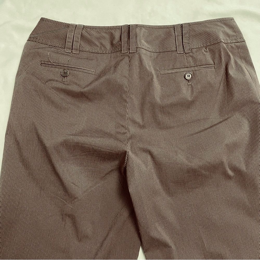 Calvin Klein Calvin Klein Straight Leg Brown Striped Cotton Pants Size 8 Size 30" / US 8 / IT 44 - 8 Thumbnail