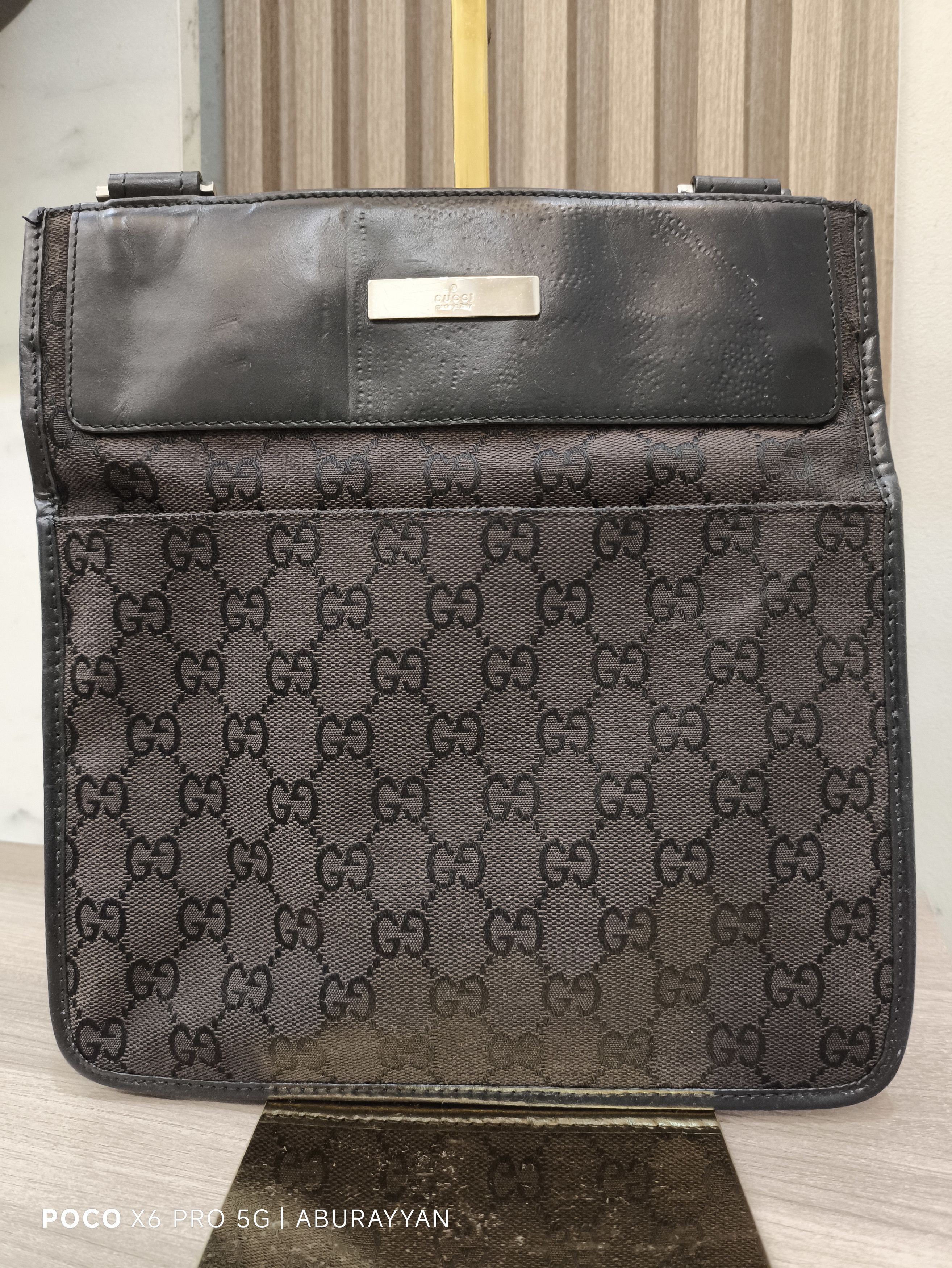 Gucci Gucci Black GG Canvas Crossbody Bag Size ONE SIZE - 2 Thumbnail