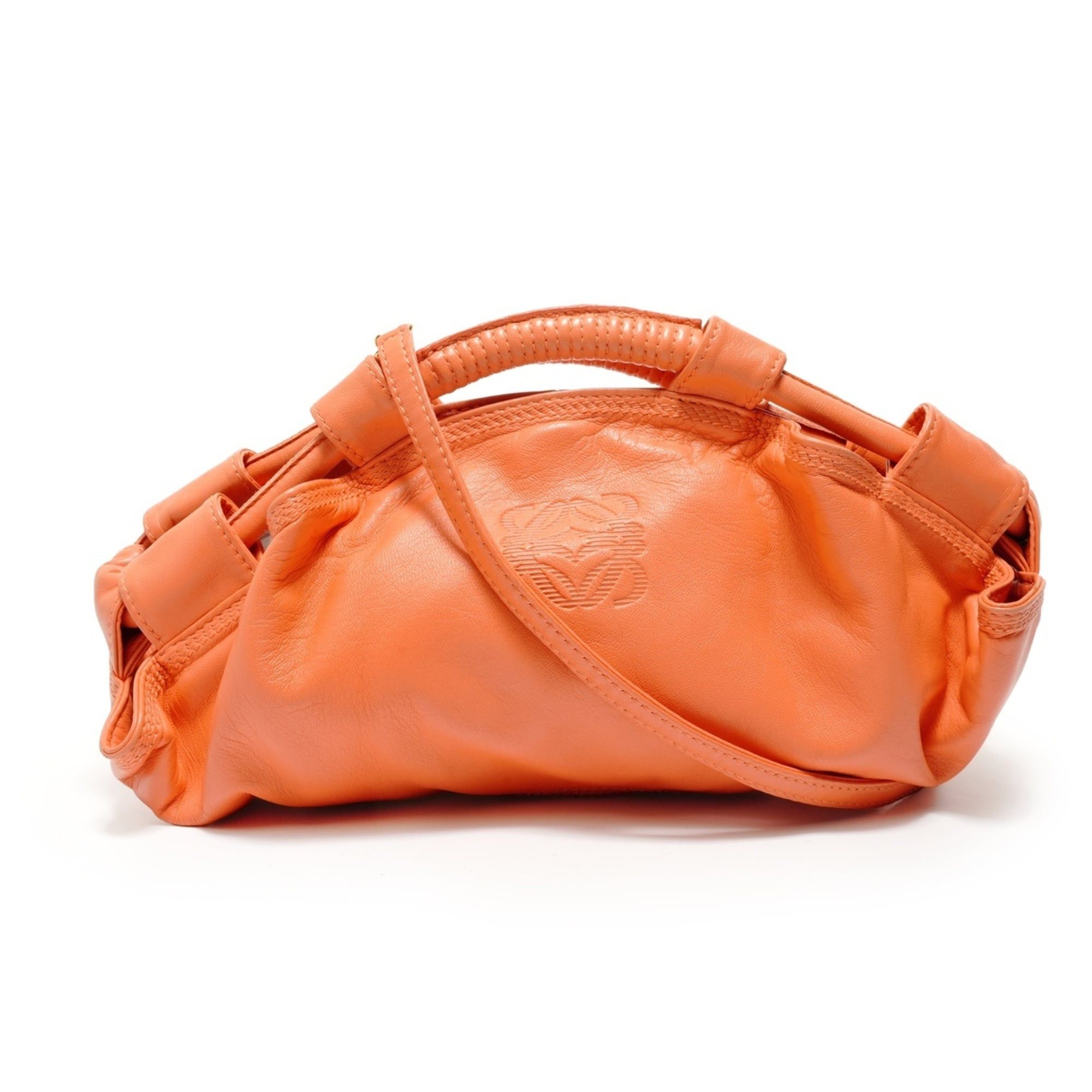 Loewe Loewe Anagram 2-Way Leather Shoulder Bag, Orange Size ONE SIZE - 1 Thumbnail