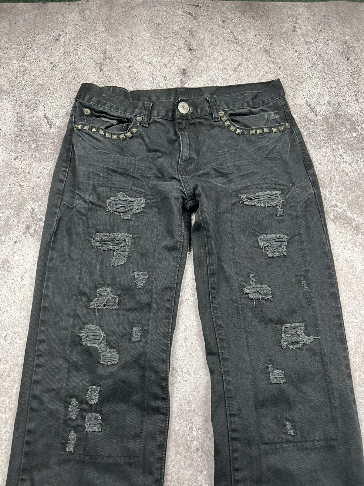 Japanese Brand VINTAGE NONAME Y2K BOOTCUT Studed AVANT GARDE JAPANESE JEANS Size US 34 / EU 50 - 3 Thumbnail
