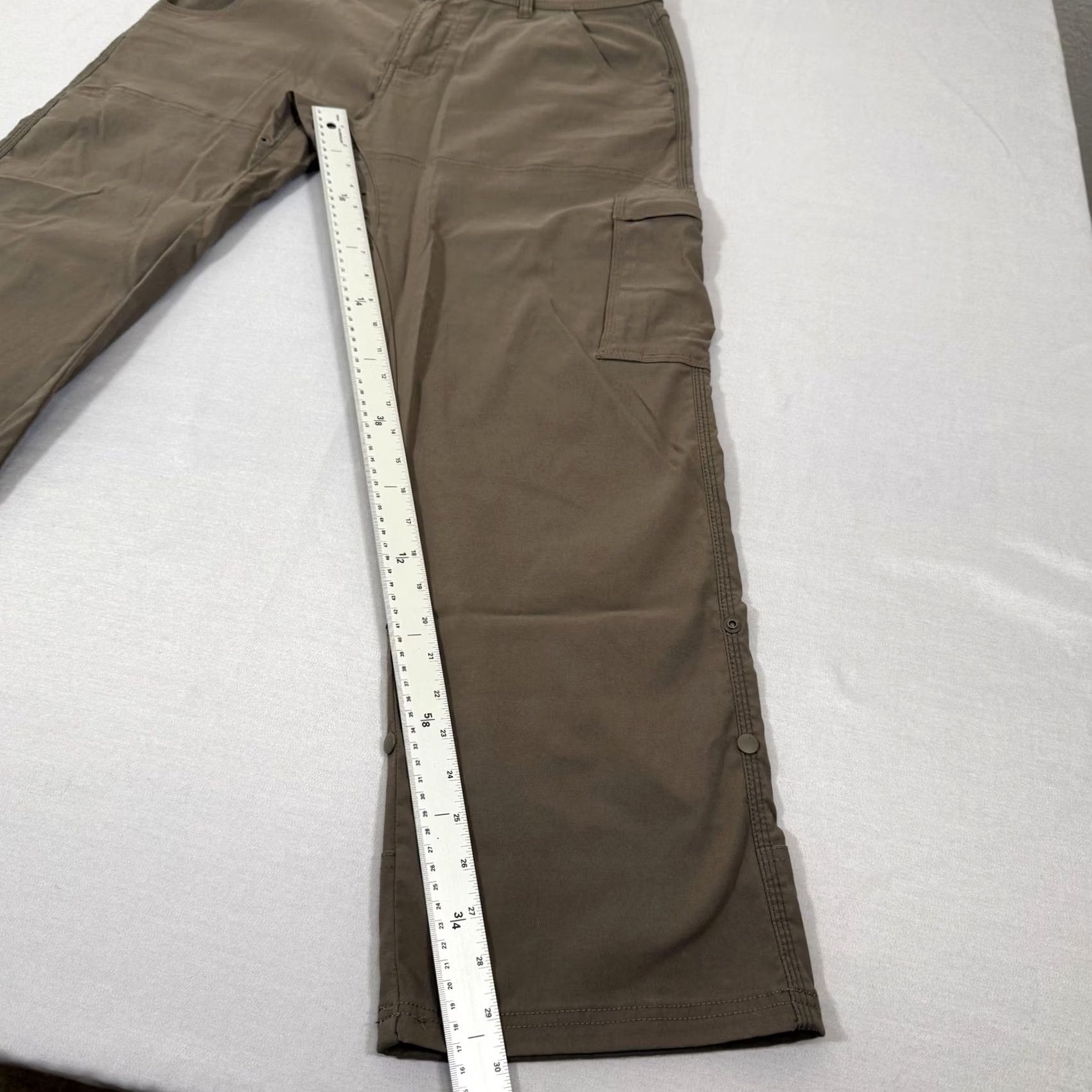 Prana prAna Pants Mens 34x30 Brown Stretch Zion Belted Cargo Lightweight Nylon Hike Size US 34 / EU 50 - 5 Thumbnail