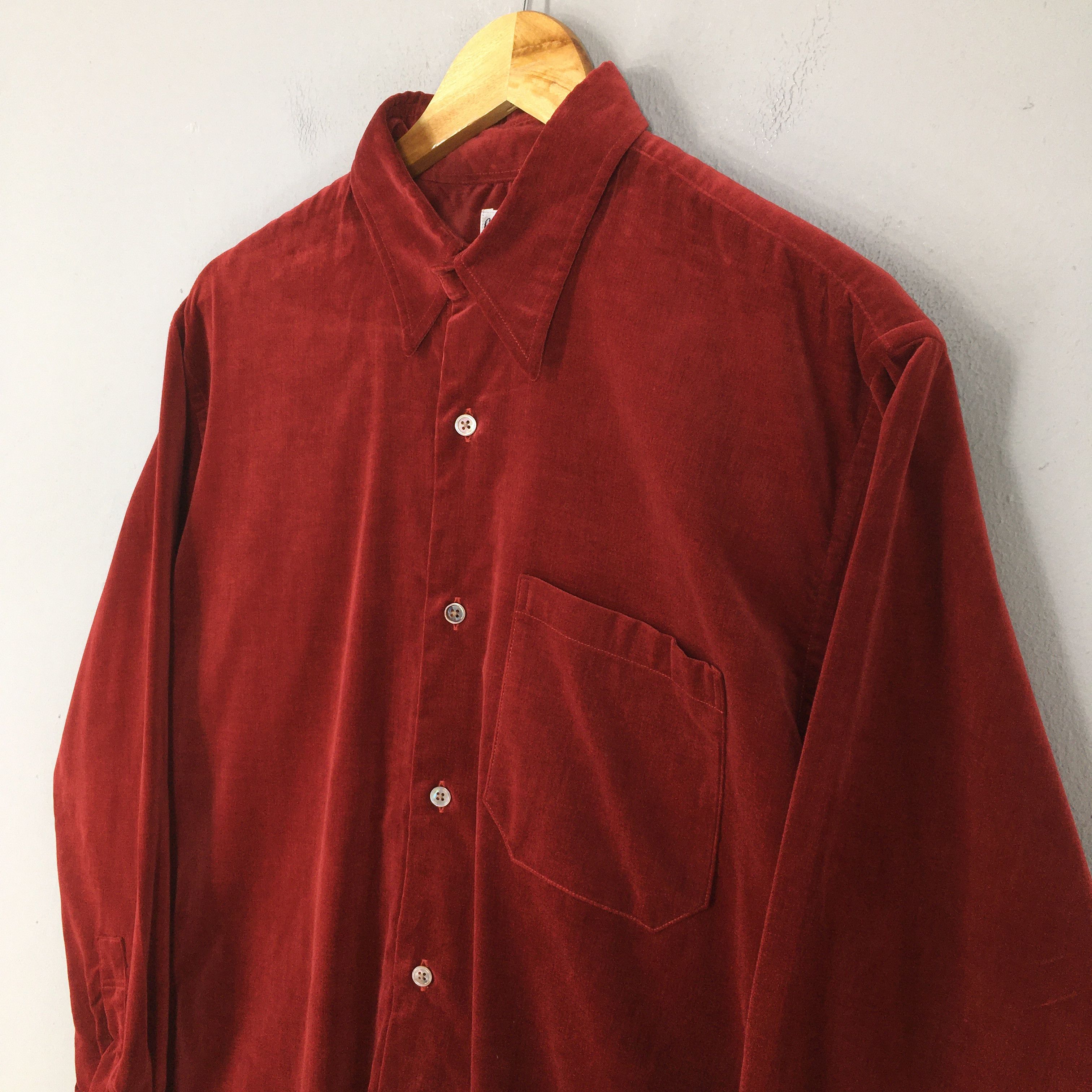 Paul Smith Vintage Paul Smith London Red Velvet Shirt Medium Size US M / EU 48-50 / 2 - 3 Thumbnail
