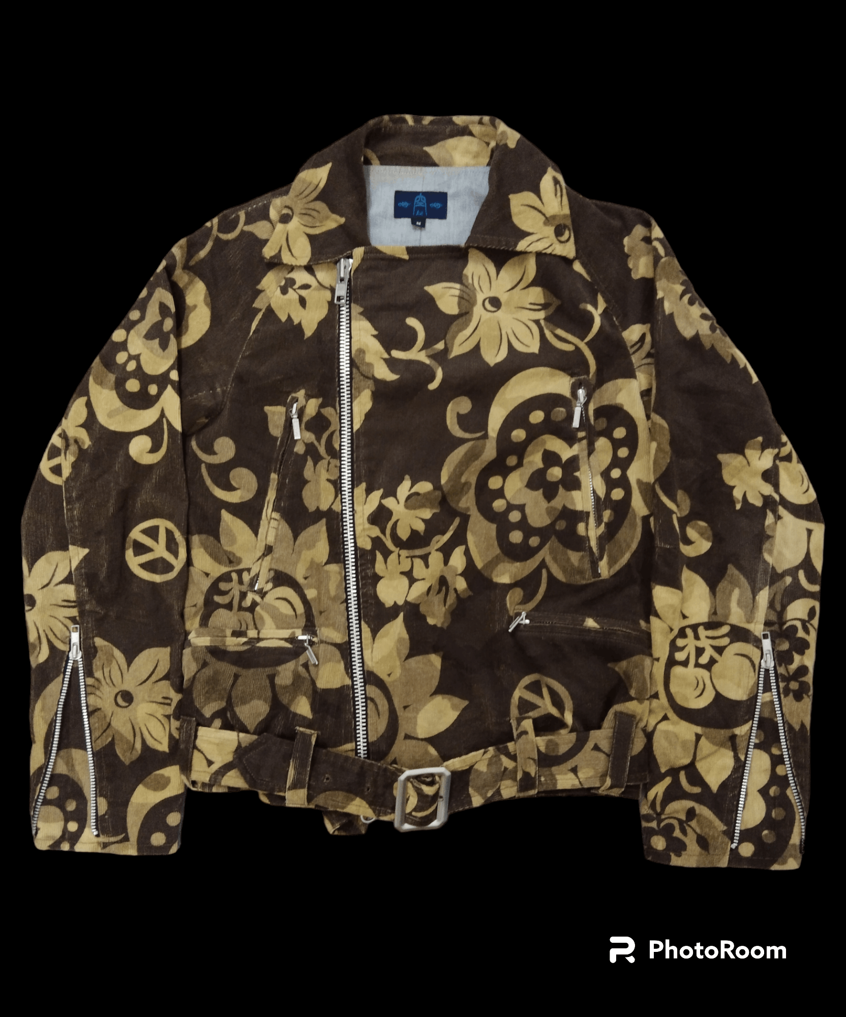 Japanese Brand DOUBLE COLLAR KU FLORAL X ANARCHY LOGO FULL PRINTED Size US S / EU 44-46 / 1 - 1 Thumbnail