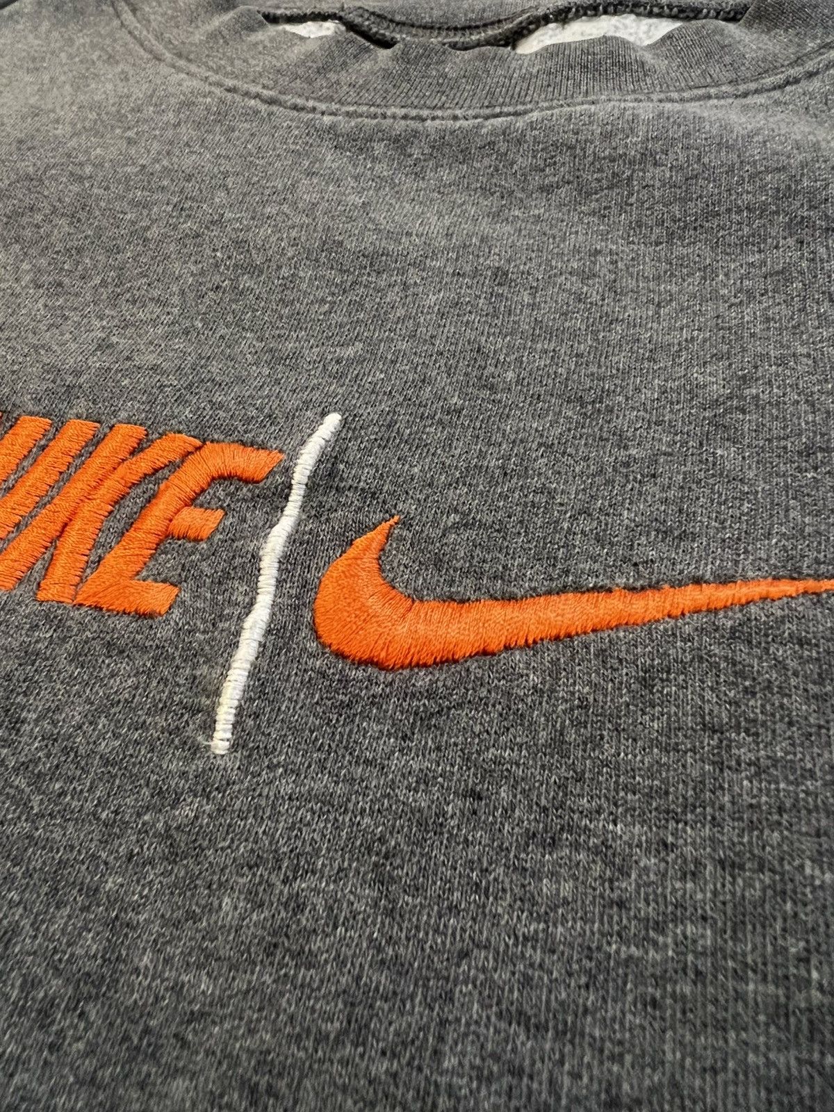 Nike × Vintage Vintage Y2K NIKE Center Check/ Spellout Crewneck Size US XXL / EU 58 / 5 - 4 Thumbnail