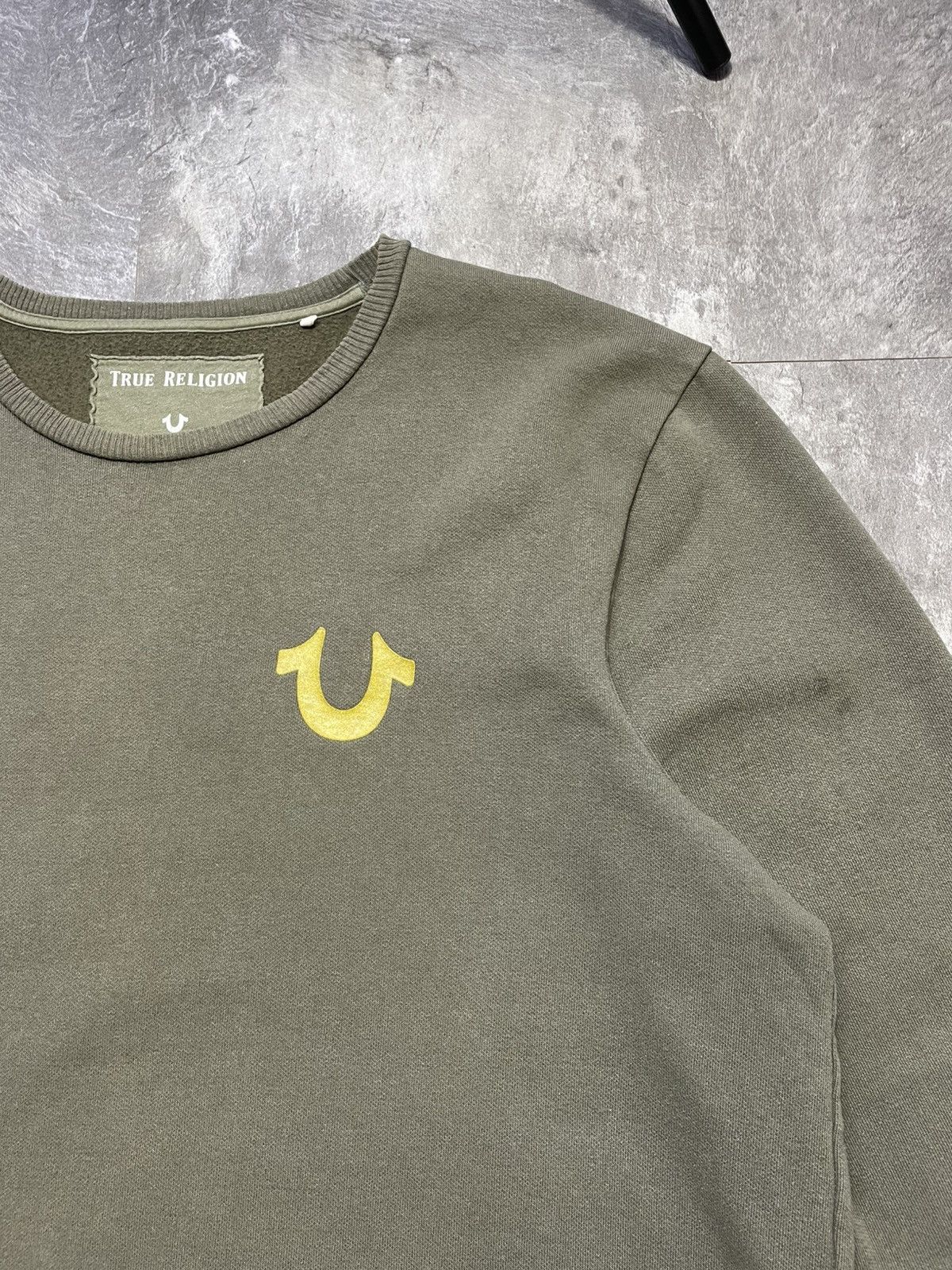 True Religion True Religion Big Log Sweatshirt Olive Green Y2k Rap Japan Size US XL / EU 56 / 4 - 4 Thumbnail