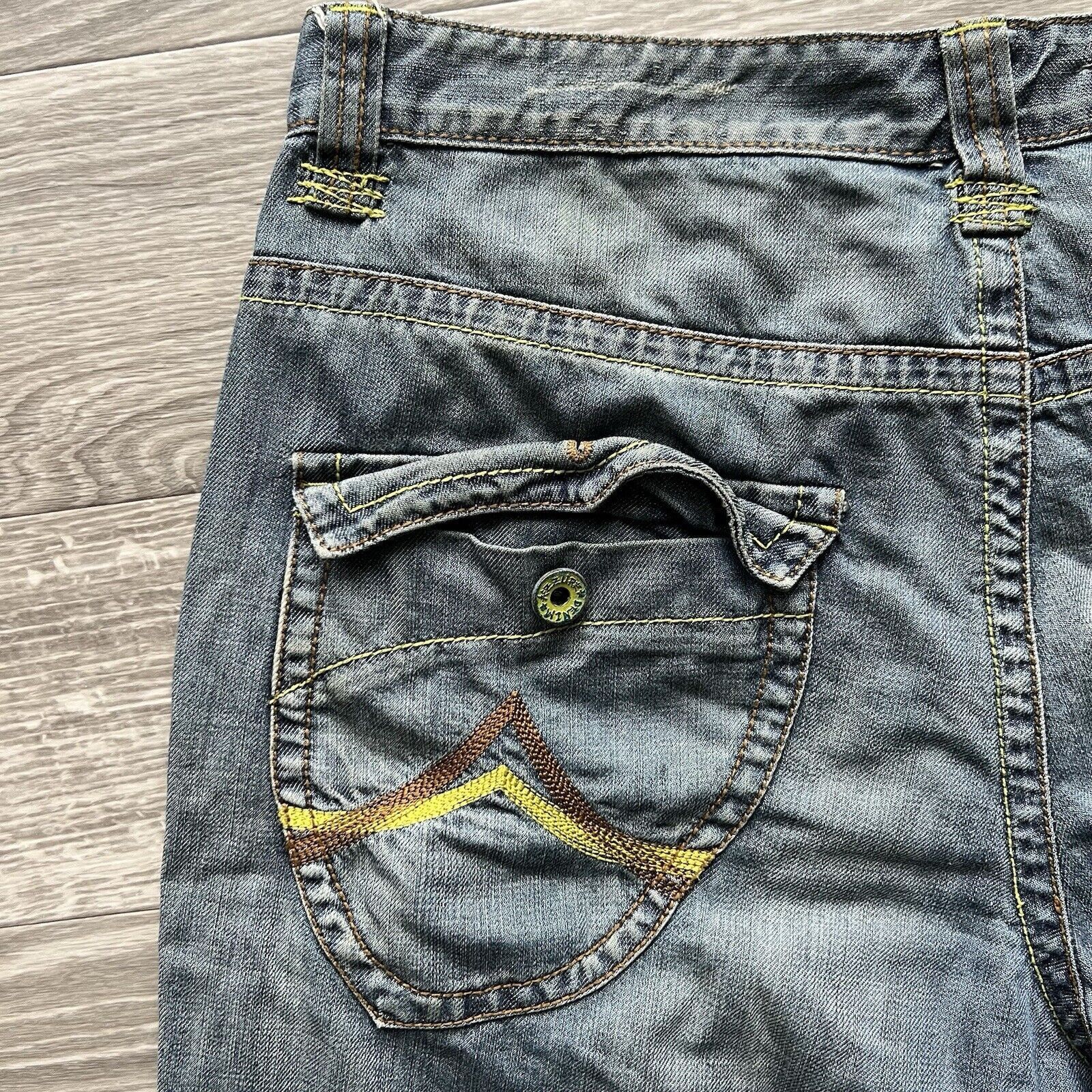 Other Vintage Y2k Azzure Shorts Mens 36 Blue BaggyDenim Jorts Size US 36 / EU 52 - 4 Thumbnail