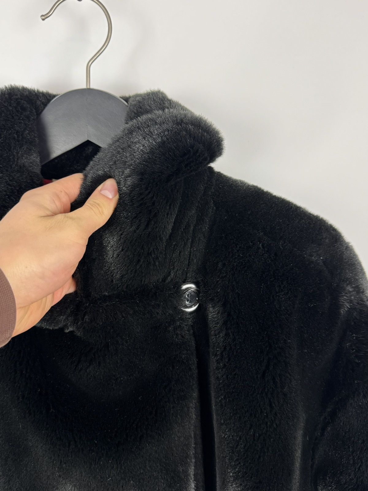 Sonia Rykiel Sonia Rykiel Paris Faux-Fur Maxi Length Black Overcoat Size ONE SIZE - 8 Thumbnail