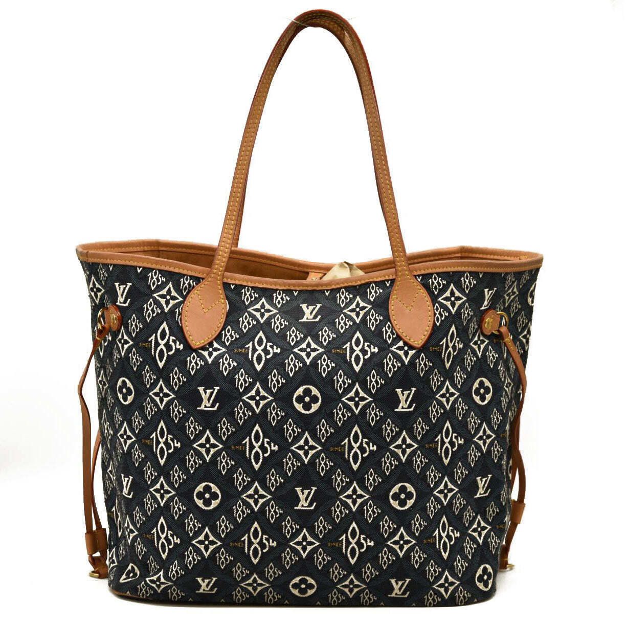Louis Vuitton Louis Vuitton Jacquard Since 1854 Neverfull MM Blue Size ONE SIZE - 3 Thumbnail