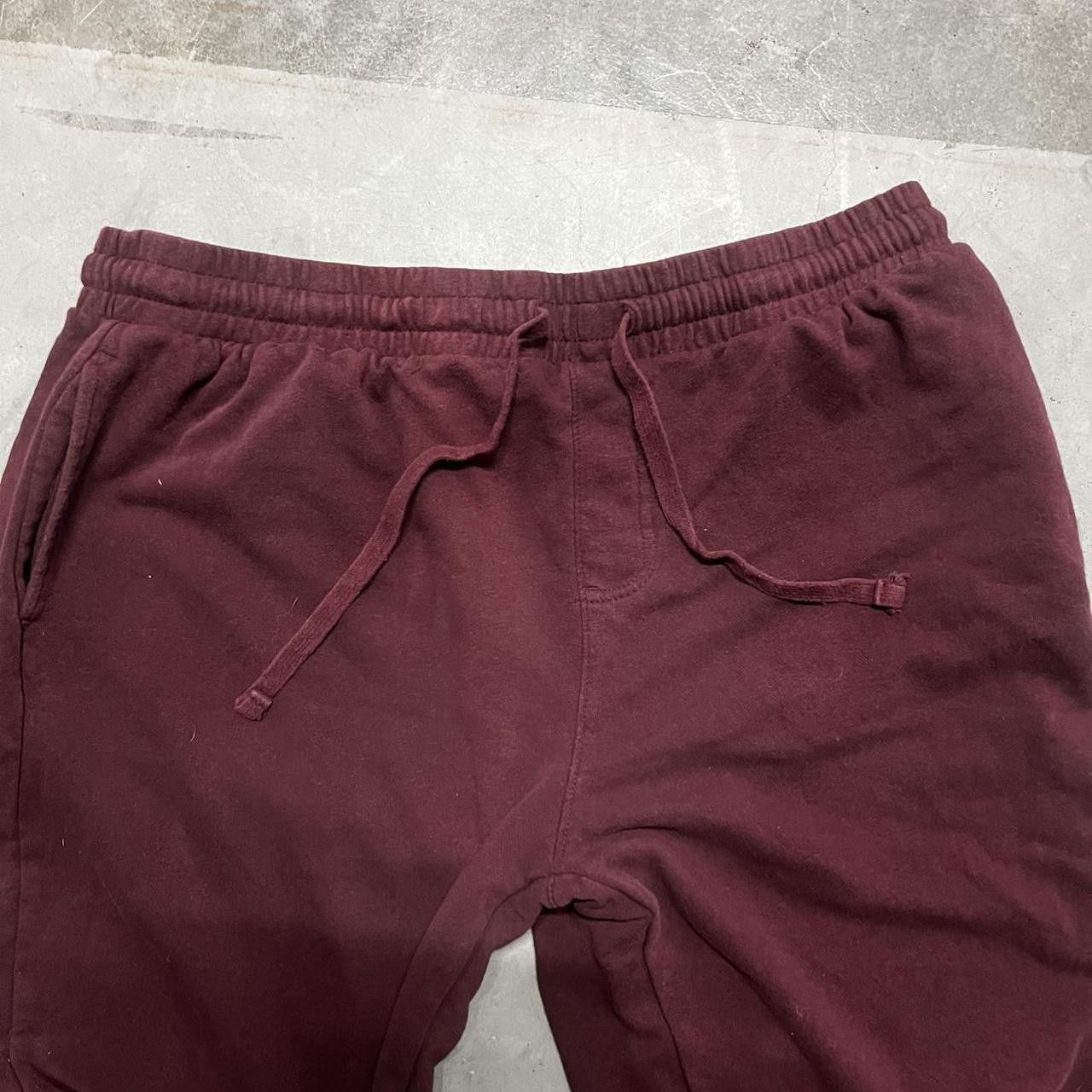Japanese Brand × Vintage Vintage Y2K Burgundy Loungewear Sweatpants! Size US 38 / EU 54 - 3 Thumbnail