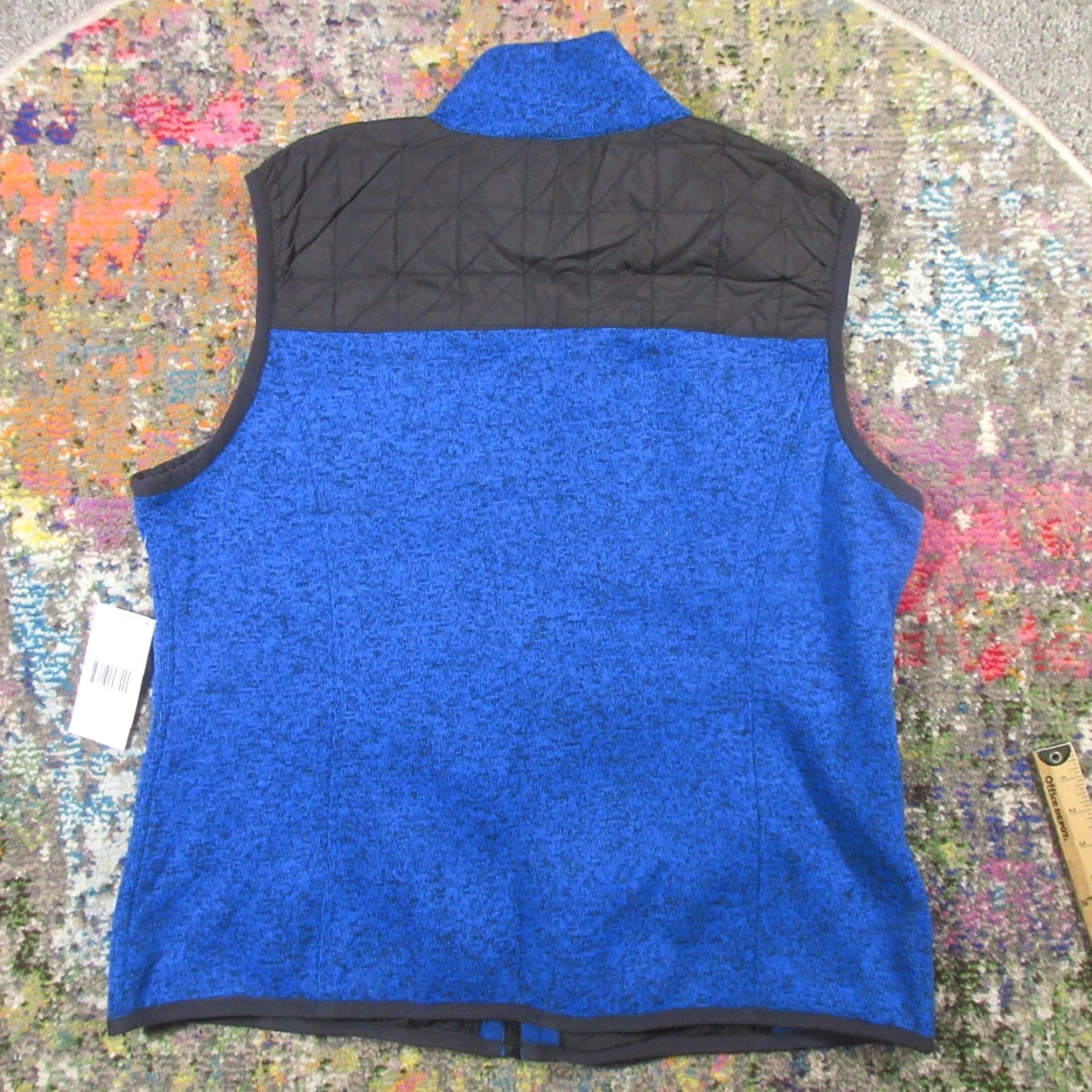 Vintage Bernardo Vest Womens 2XL Blue Fleece Zip Puffer Jacket Mid-Length Sleeveless Packable Outdoor Casual Size XXL / US 16-18 / IT 52-54 - 2 Thumbnail