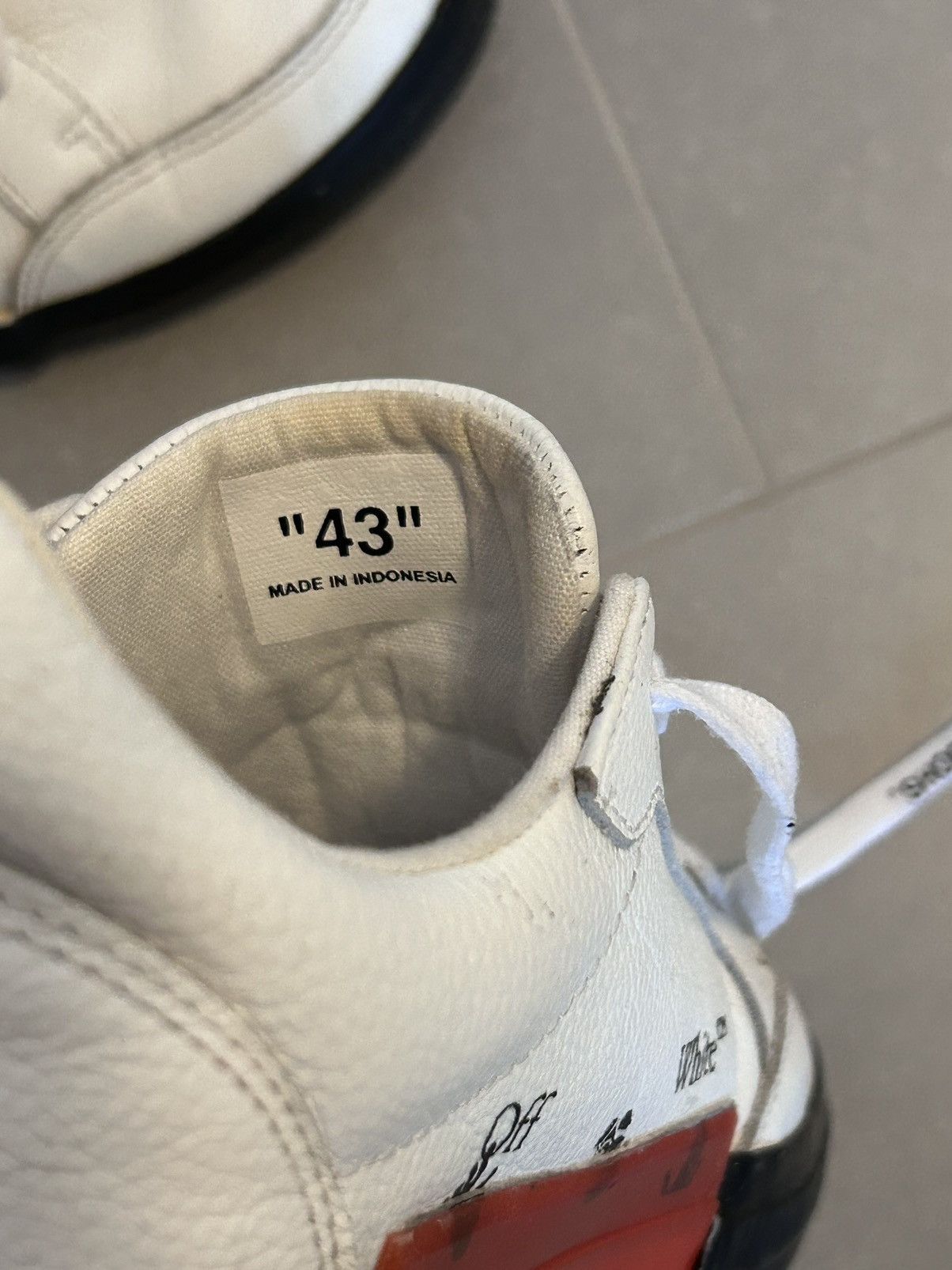 Off-White Off White Low Top Vulc 2020 White Black Leather Size US 9.5 / EU 42-43 - 7 Thumbnail