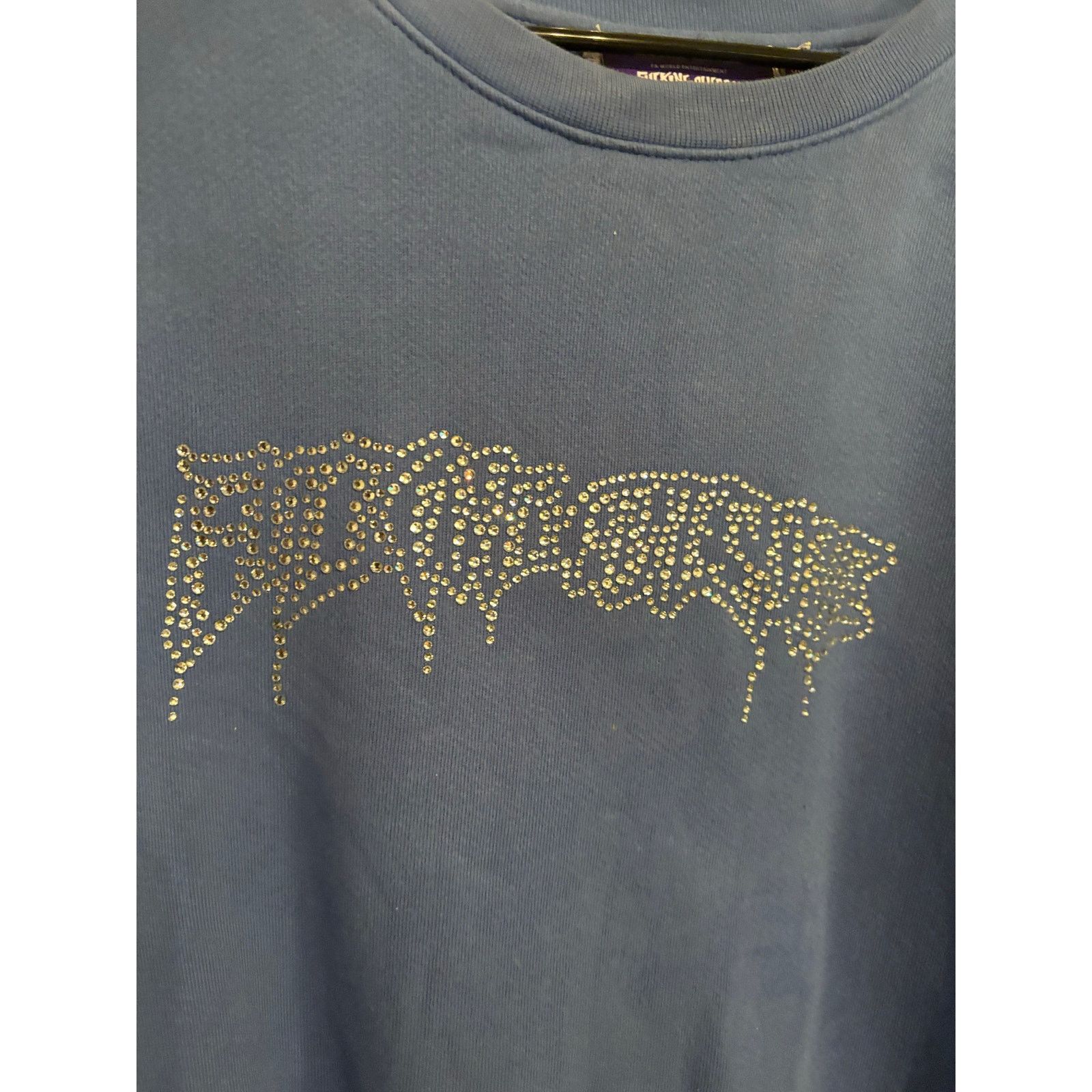Fucking Awesome Fucking Awesome x Humberto Leon Rhinestone Logo Crewneck. XL Size US XL / EU 56 / 4 - 4 Thumbnail