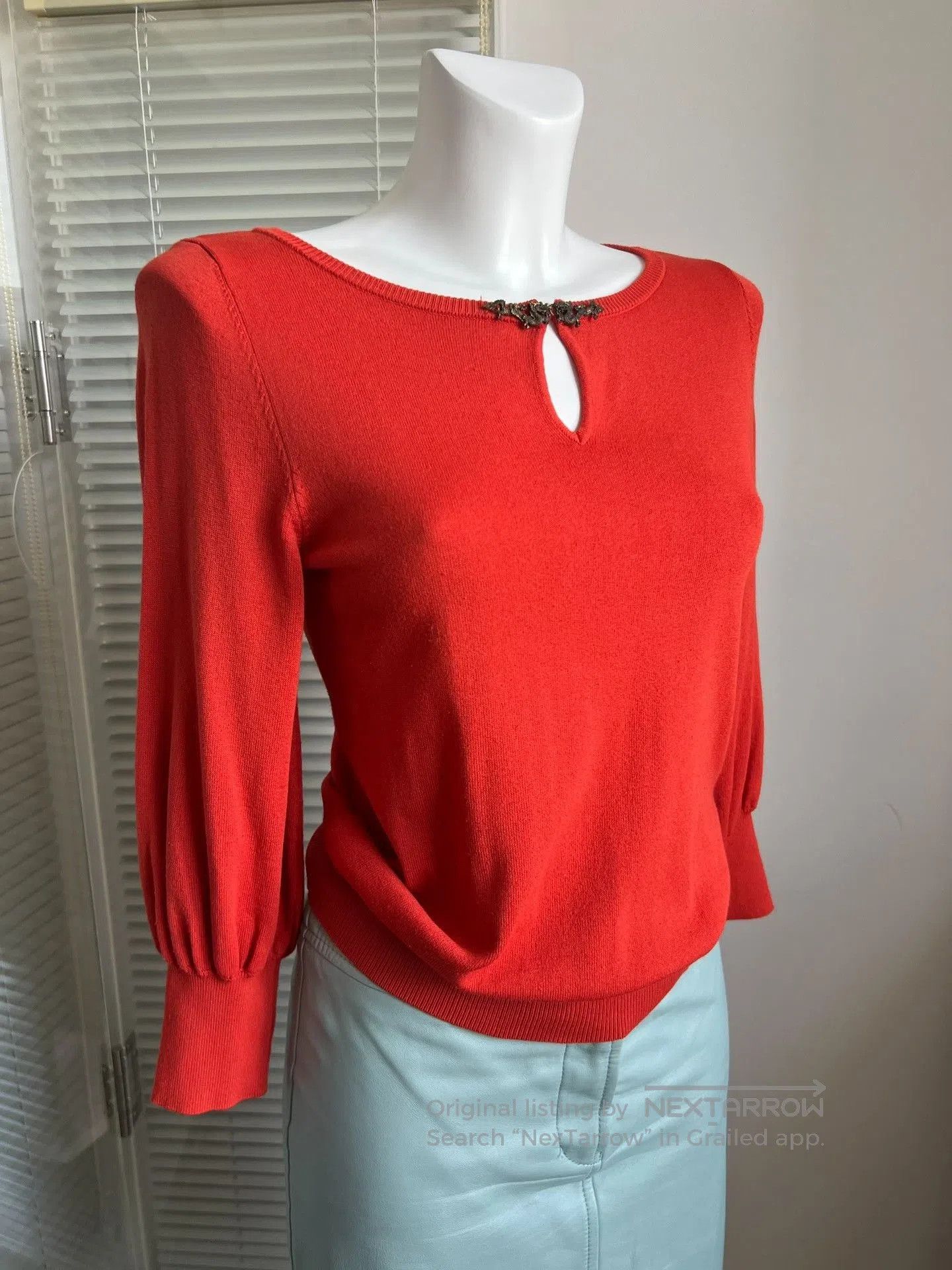Vivienne Tam VIVIENNETAM Red 7-Sleeve Dragon Button Knit. Size M / US 6-8 / IT 42-44 - 5 Thumbnail