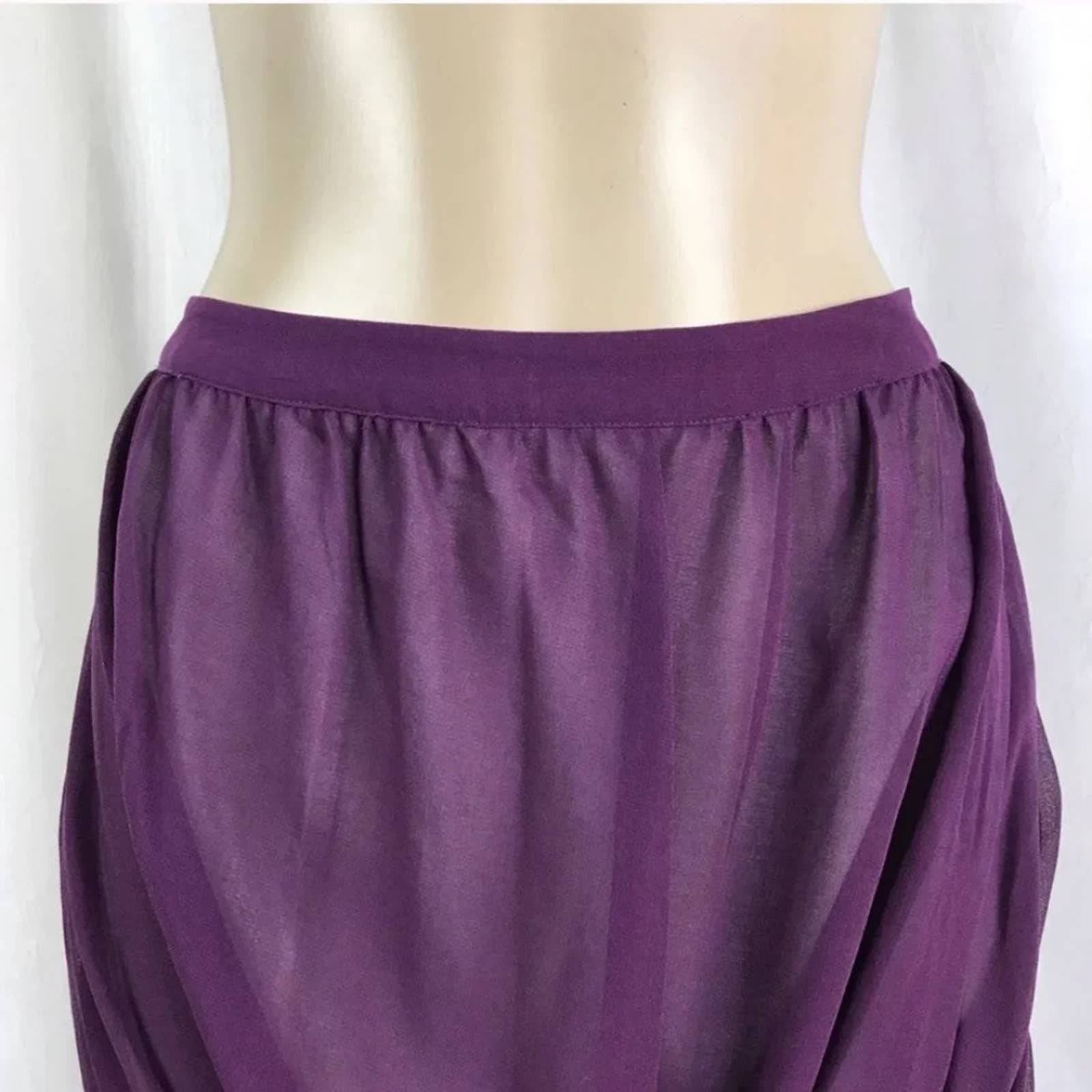 Urban Outfitters Silence + Noise Purple Chiffon Knee Skirt Urban Outfitters 0 Size 27" / US 4 / IT 40 - 3 Thumbnail
