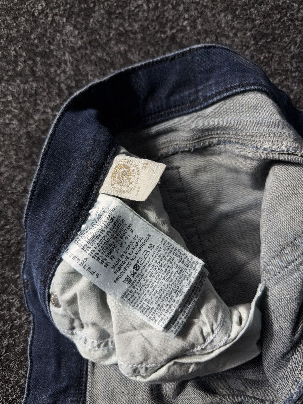 Diesel × If Six Was Nine × Vintage Vintage 90s Y2K Distressed Diesel Industry Jeans baggy pants Size 31" - 8 Thumbnail