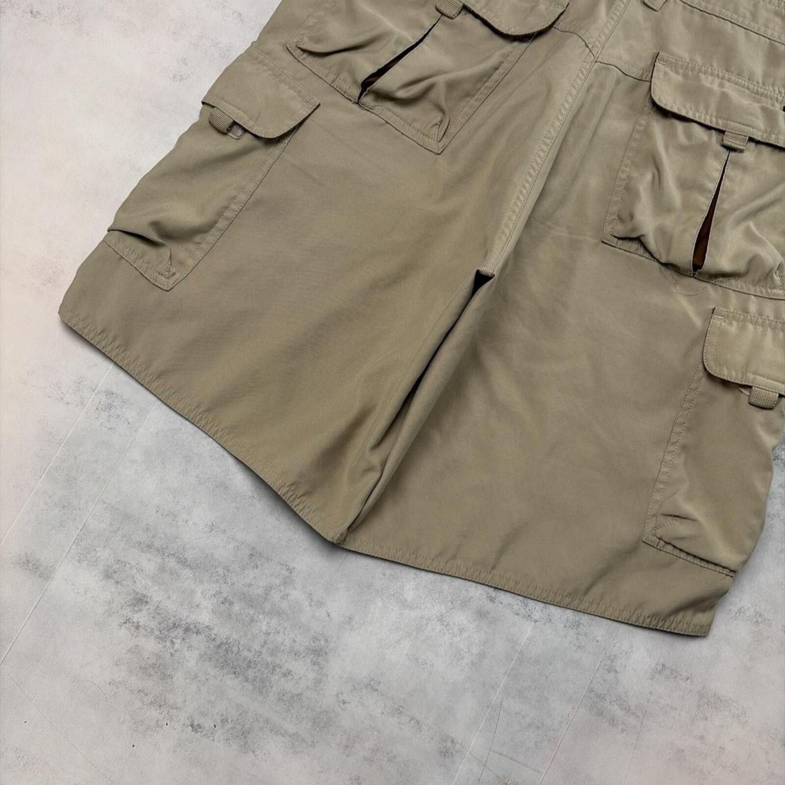Other Y2K Beige Tony Hawk Surf Grunge Baggy Cargo Board Shorts Size US 34 / EU 50 - 4 Thumbnail