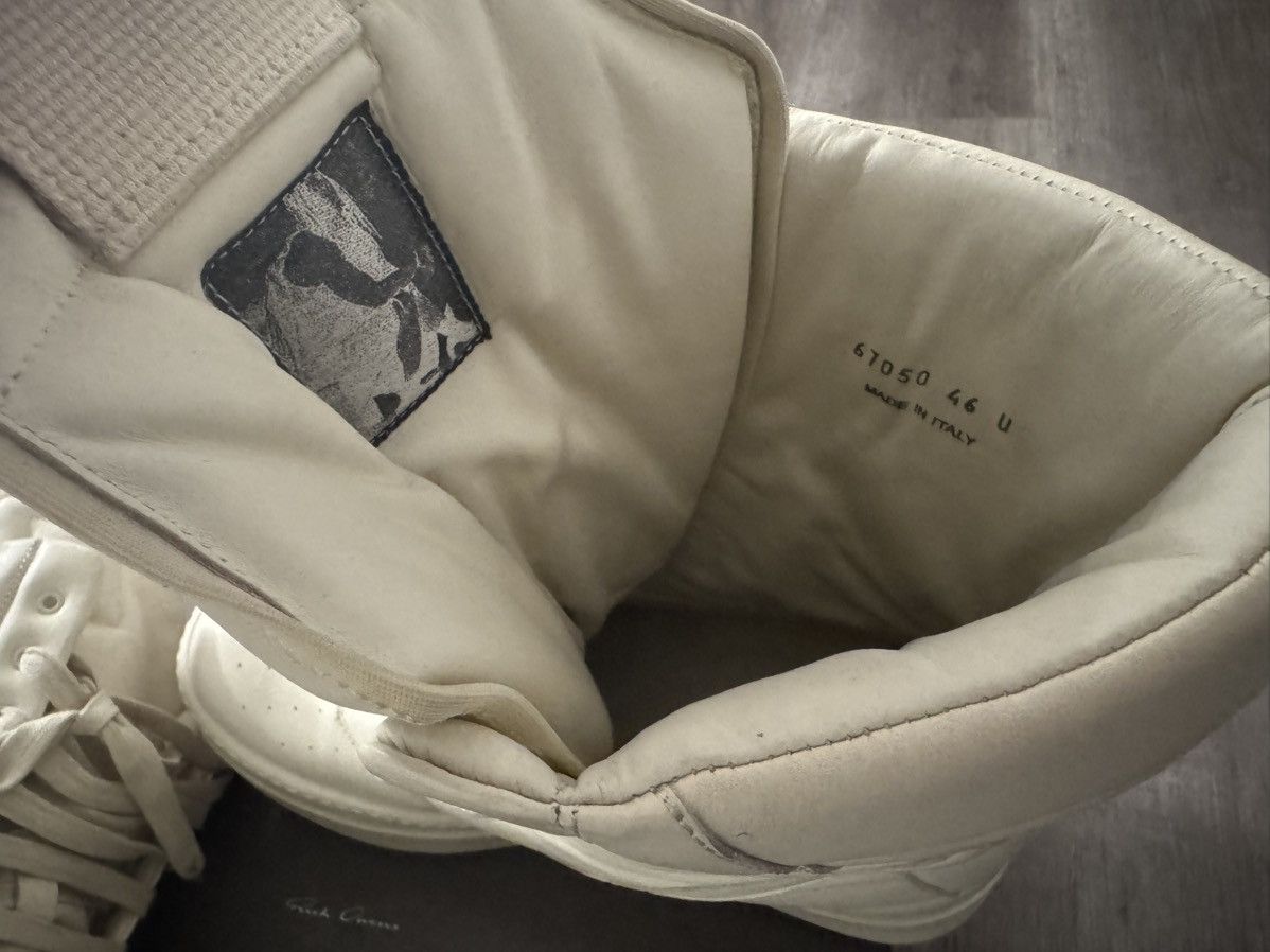 Rick Owens Rick Owens Mega Geobasket – Milk – Size 46 Size US 13 / EU 46 - 3 Thumbnail