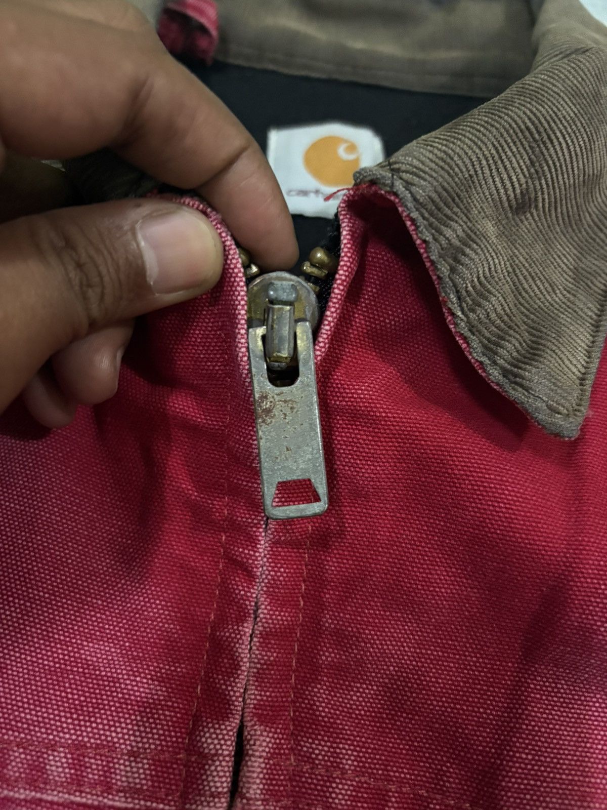 Carhartt Carhartt Detroit Corduroy Collar Zipper Workwear Jacket Size US L / EU 52-54 / 3 - 14 Thumbnail