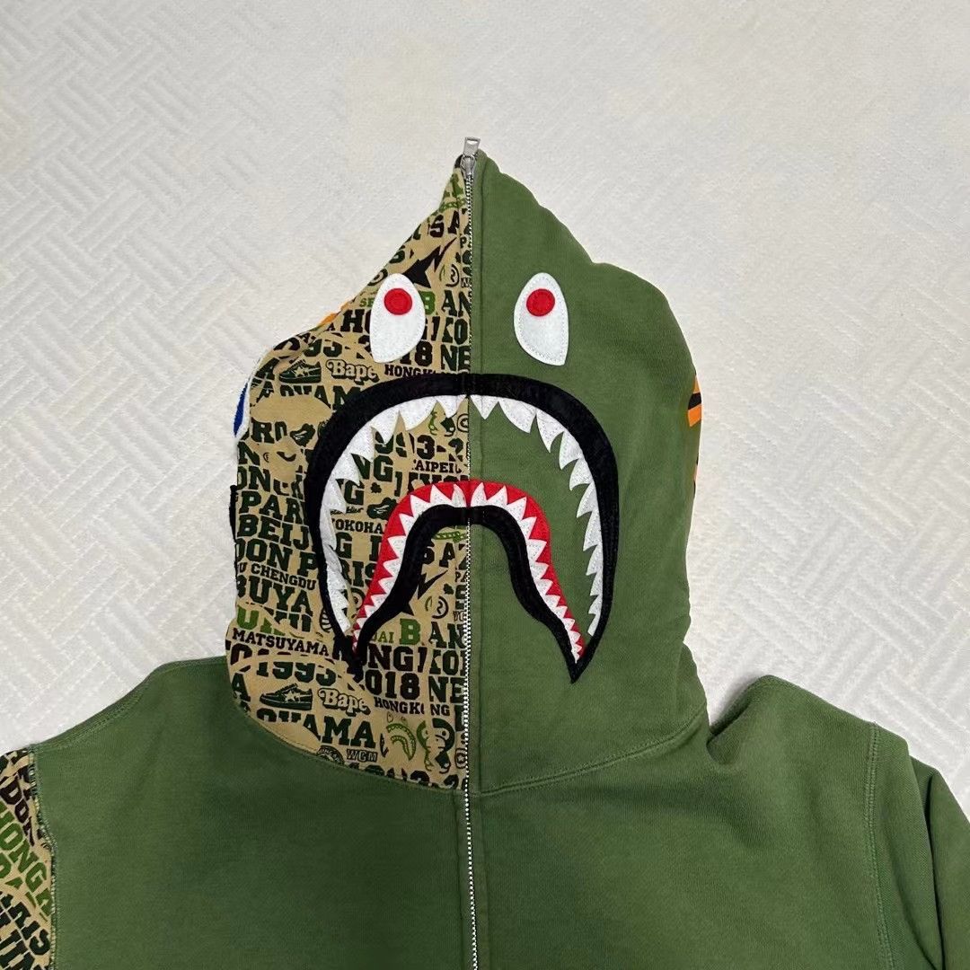 Bape BAPE XXV CITIES CAMO SHARK FULL ZIP HOODIE Size US XL / EU 56 / 4 - 3 Thumbnail