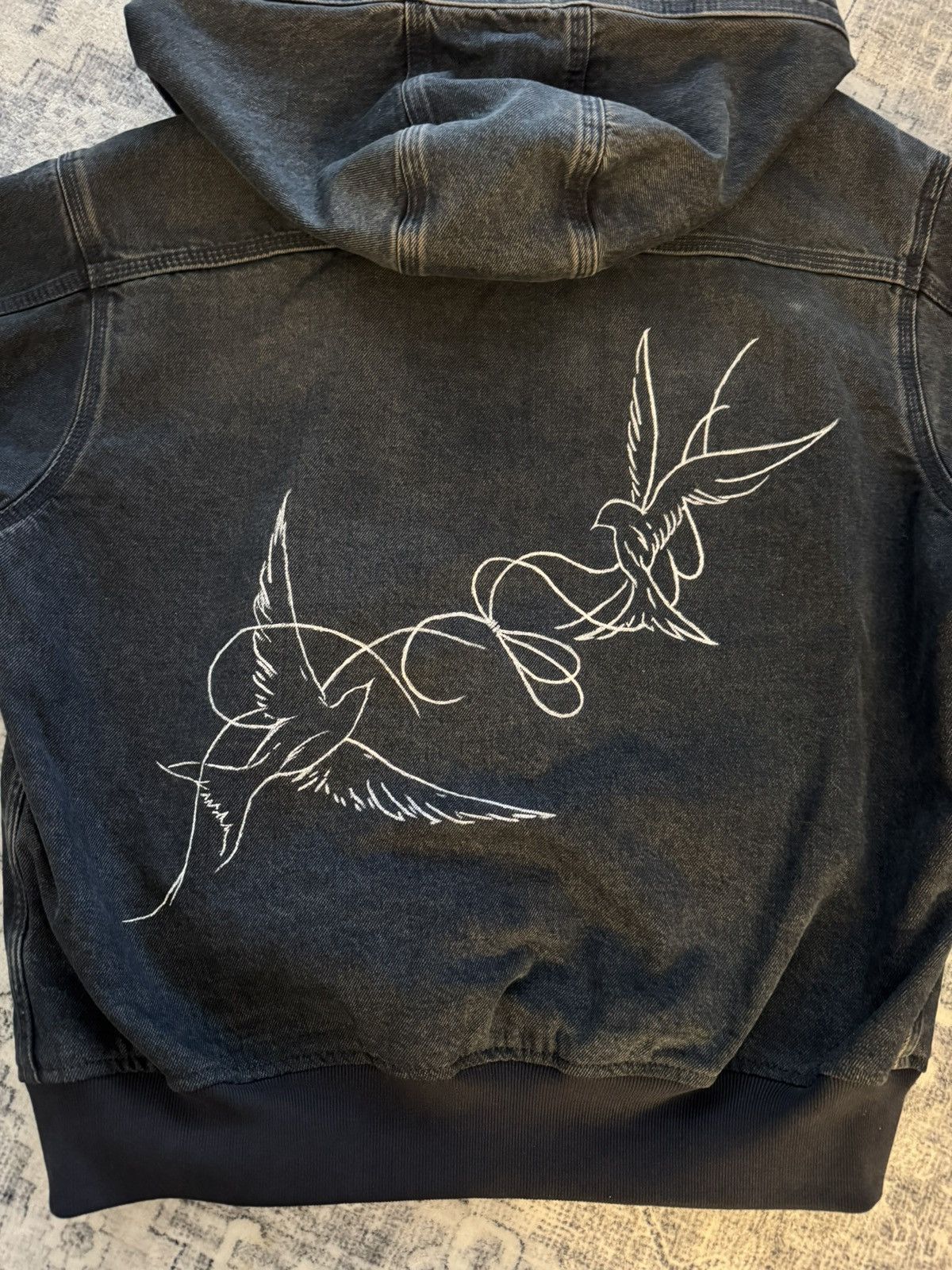 Other Custom “The Birds” Denim Work Jacket Size US M / EU 48-50 / 2 - 4 Thumbnail