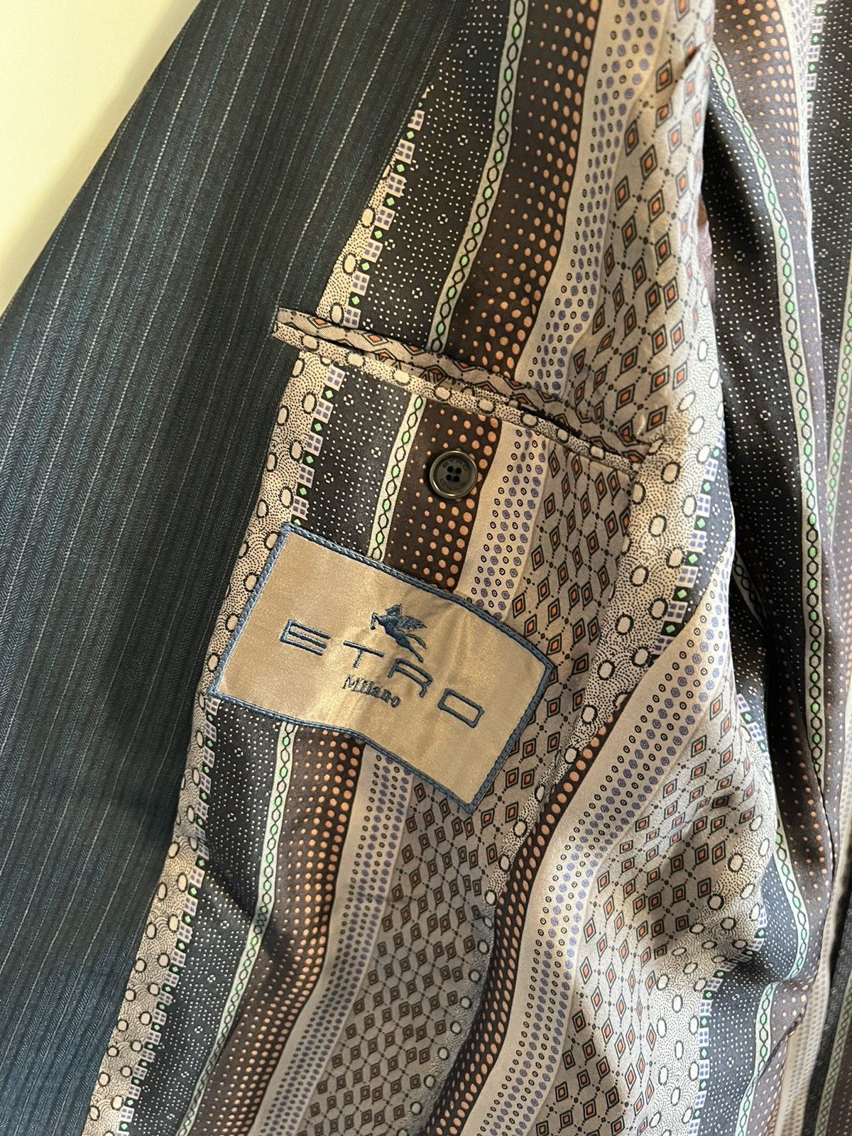 Etro ETRO 2 PIECE striped suit 52 size silk Italy Size 52R - 4 Thumbnail