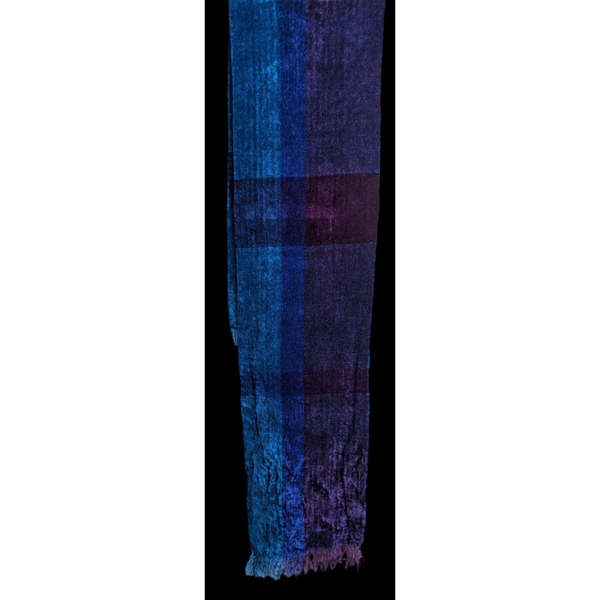 Other Cozy Ombre Handwoven By Polly Connell Blue & Purple Chenille Size ONE SIZE - 2 Thumbnail