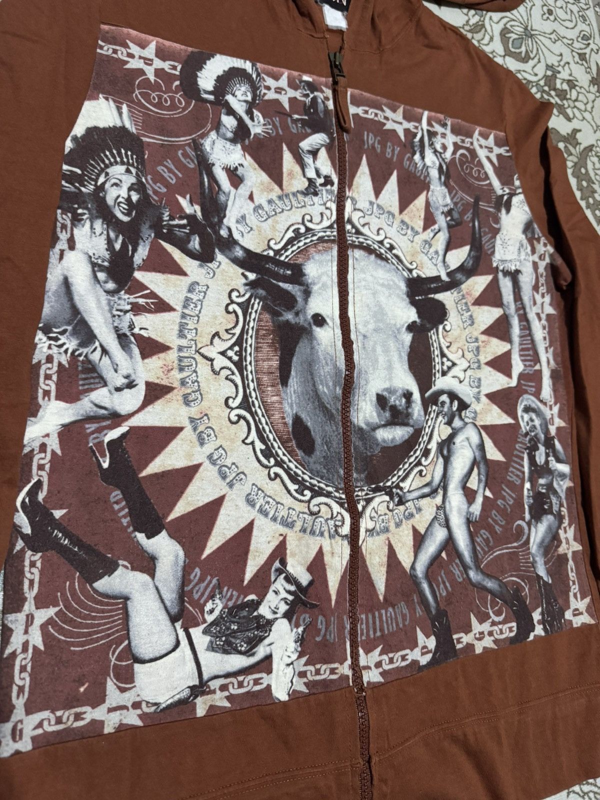 Jean Paul Gaultier GRAILED! Vtg JPG Western Sexy Cowboy Hoodie Zipper Size US M / EU 48-50 / 2 - 3 Thumbnail