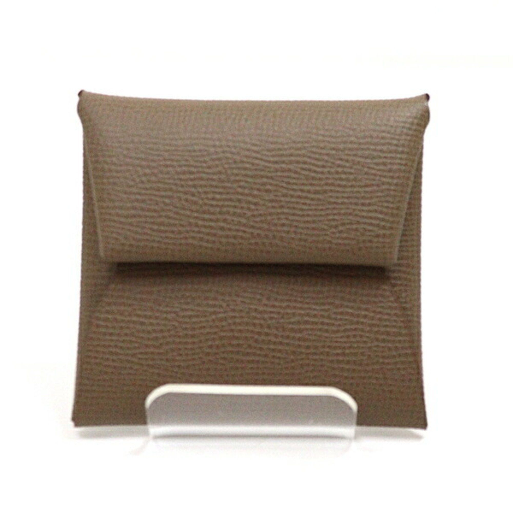 Hermes Hermes Coin Case Bastia Epsom Etoupe W Engraved Purse Wallet Unused Size ONE SIZE - 1 Thumbnail