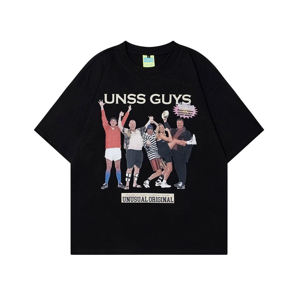 Vintage Men's loose American street fashion character print T-shirt Size US M / EU 48-50 / 2 - 1 Thumbnail