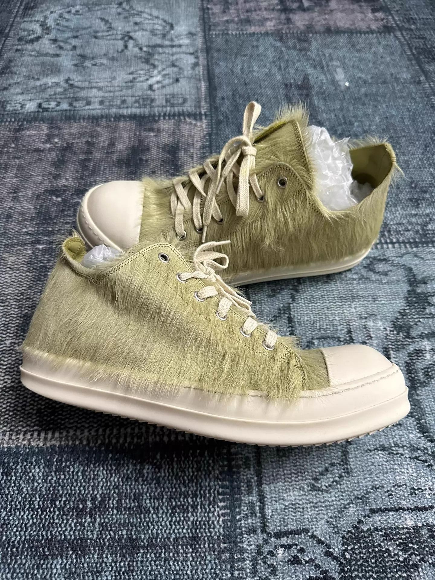 Rick Owens Rick Owens Green Horse Hair Low Top Big Converse 42 Size US 9 / EU 42 - 4 Thumbnail