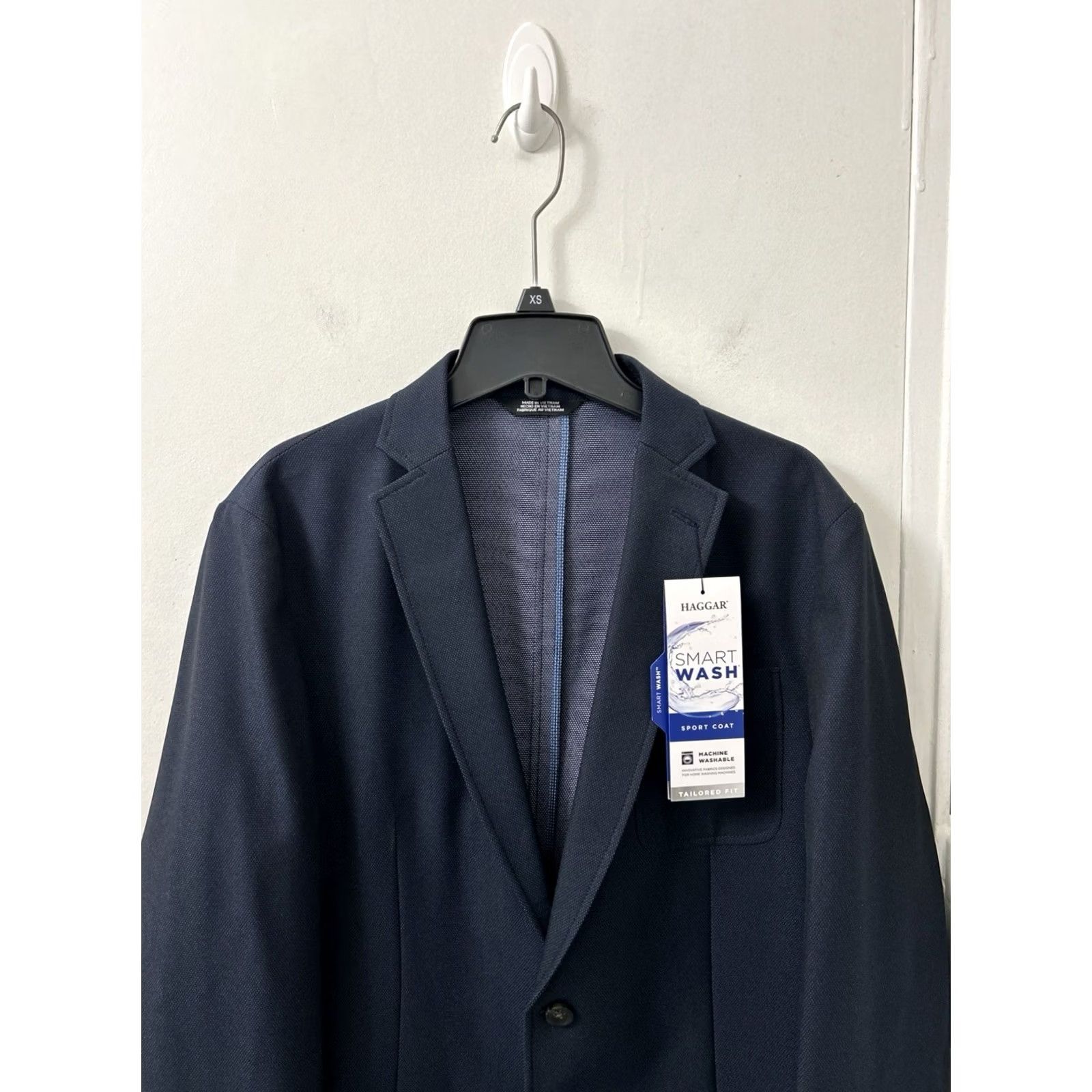 Haggar Haggar Sport Coat Blazer Mens M 40-42 Blue Tailored Fit 2 Buttons Jacket NWT Size 40R - 2 Thumbnail