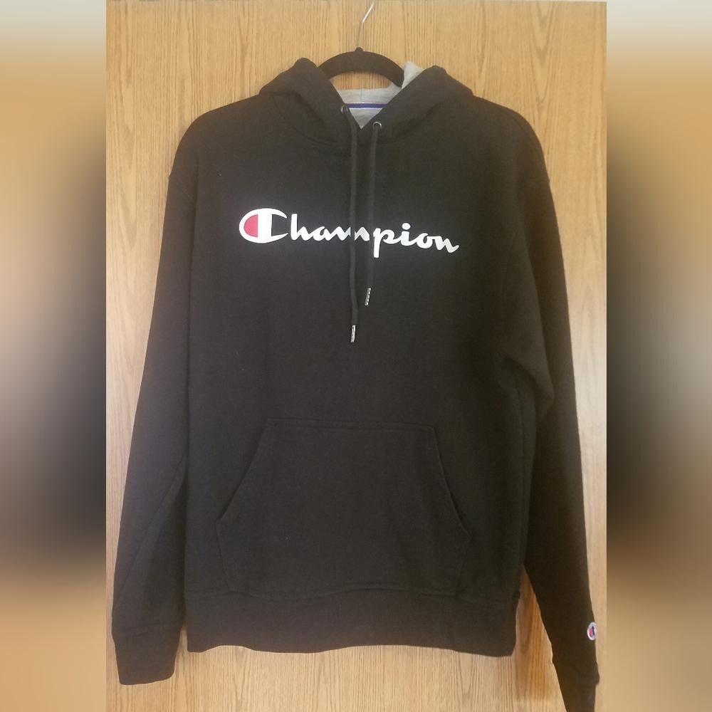 Champion Champion Black Hooded Sweatshirt Size Medium Size US M / EU 48-50 / 2 - 1 Thumbnail