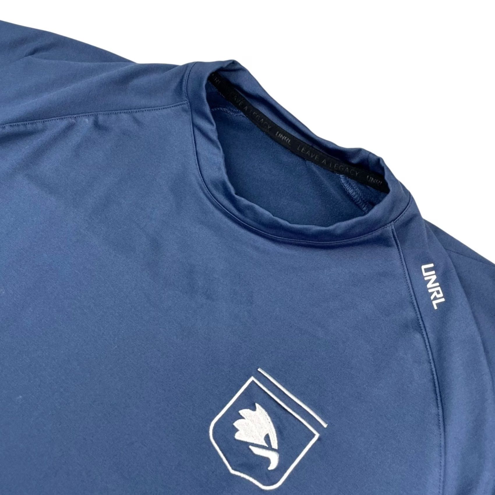 Vintage UNRL Men’s Performance Pullover Sweatshirt Navy Blue 2XL Fleece Lined Mock Neck Long Sleeve Logo Zipper Pockets Activewear Casual Pullover Mens Size US XXL / EU 58 / 5 - 2 Thumbnail