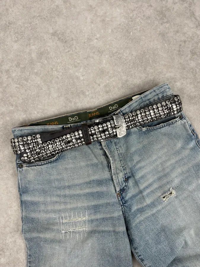 Diesel 2000s Diesel Studded Black Leather Belt Size ONE SIZE - 1 Thumbnail