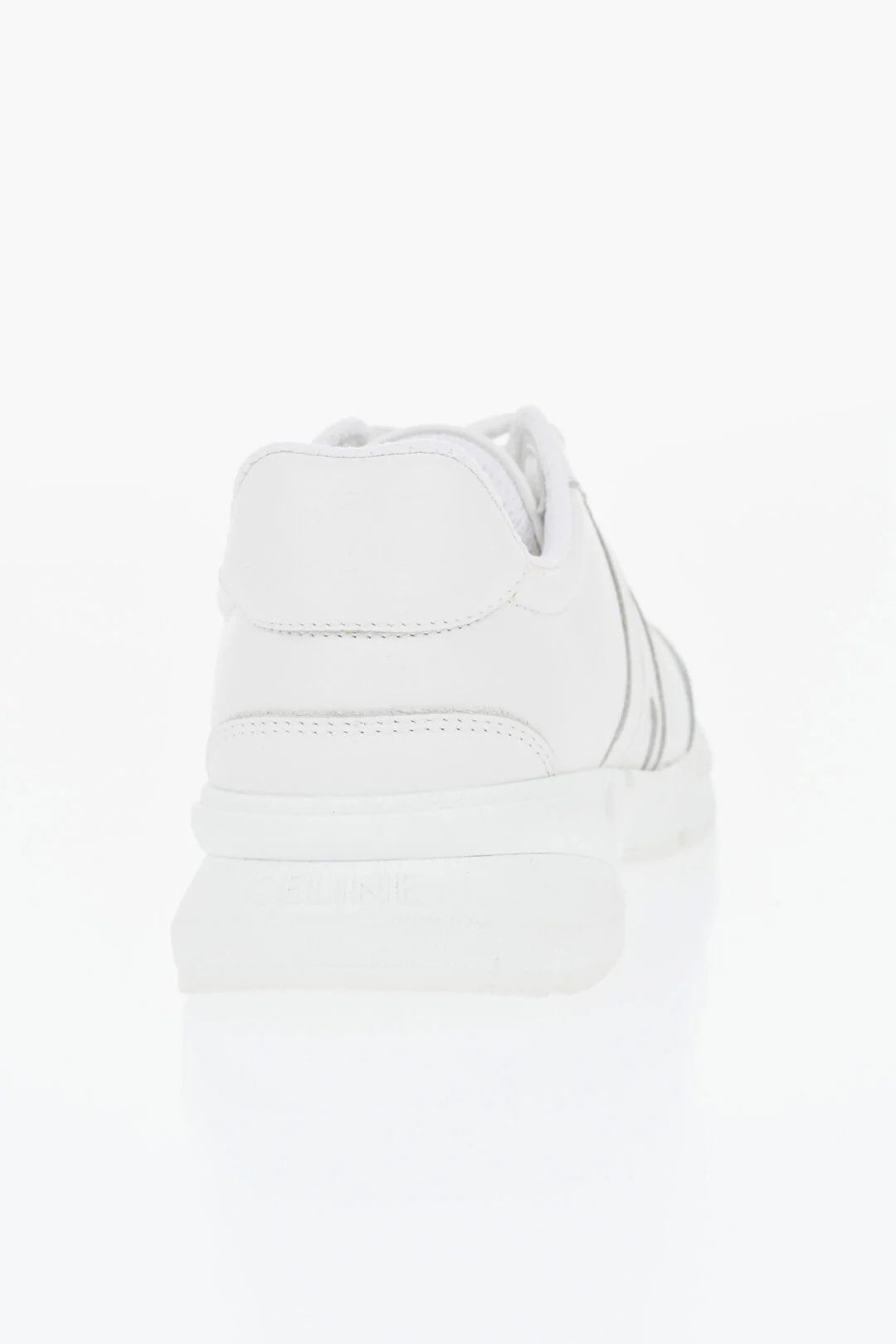 Celine og1mm0326 Leather Lace-Up Sneakers in White Size US 7 / IT 37 - 3 Thumbnail