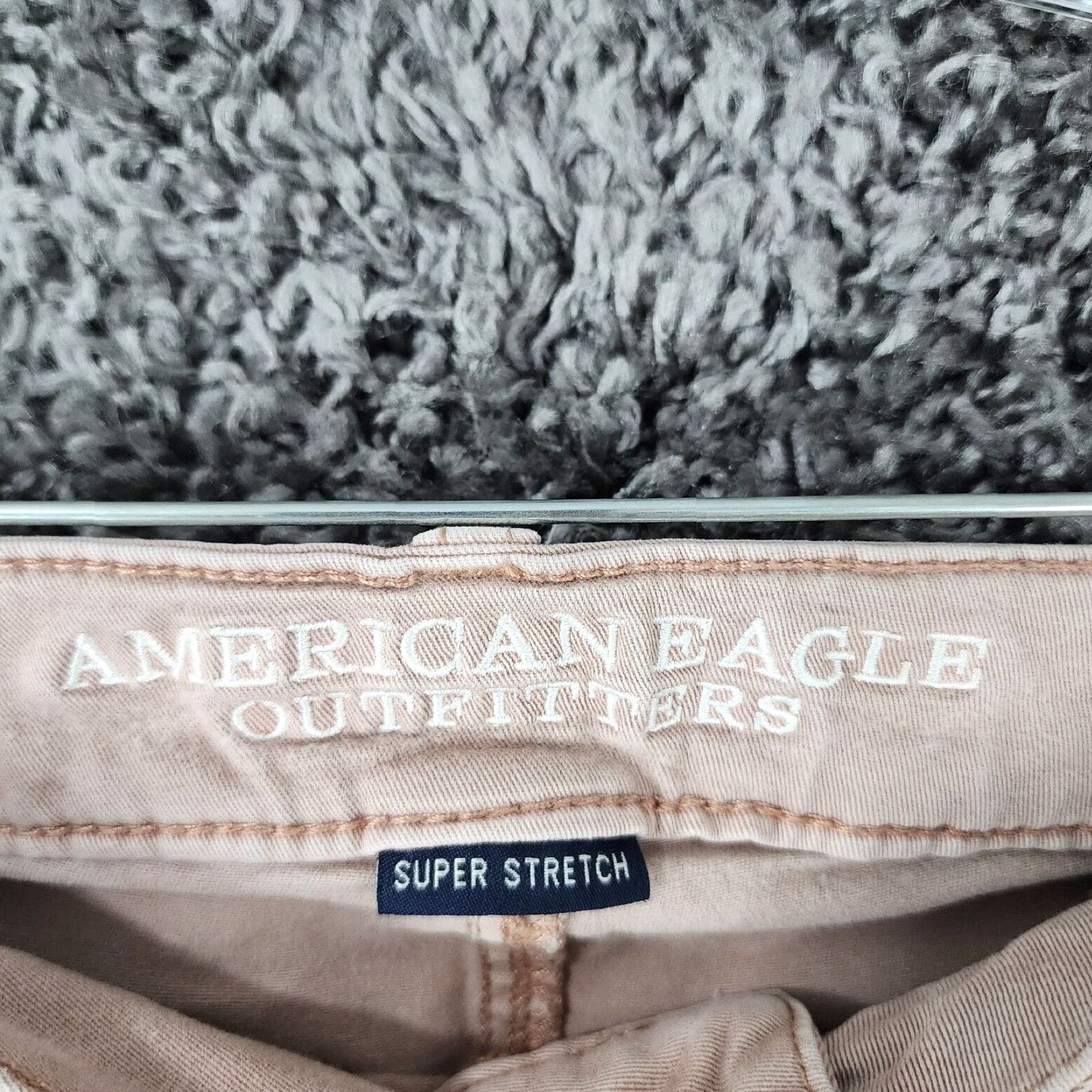 American Eagle Outfitters American Eagle Jeans Womens 14 Pink 34W x 28L Super Stretch Jeggings Size 36" / US 14 / IT 50 - 4 Thumbnail