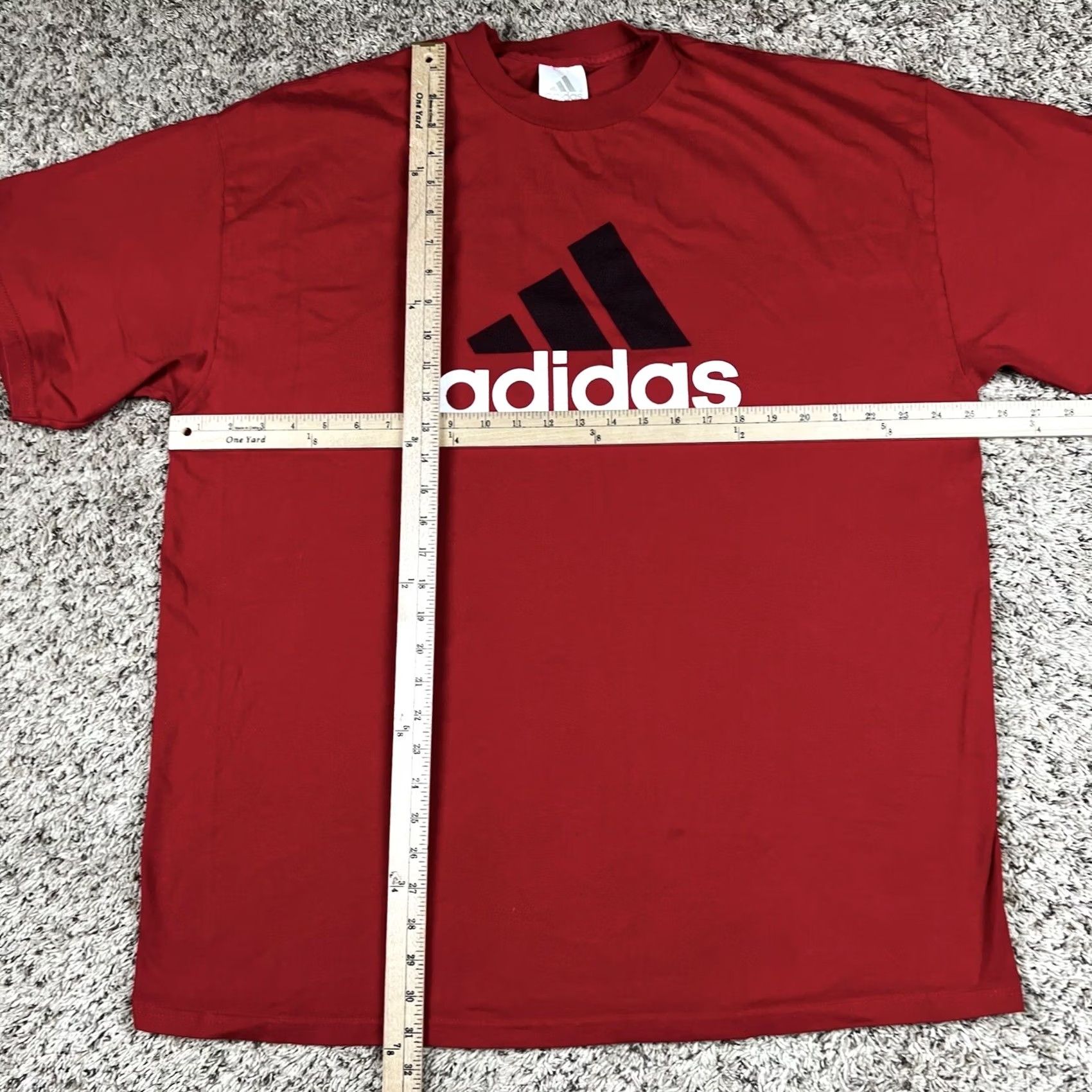 Adidas Adidas T-Shirt XL Red Spellout Logo Graphic Crew Neck Short Sleeve Cotton Men Sportswear Casual Size US XL / EU 56 / 4 - 7 Thumbnail