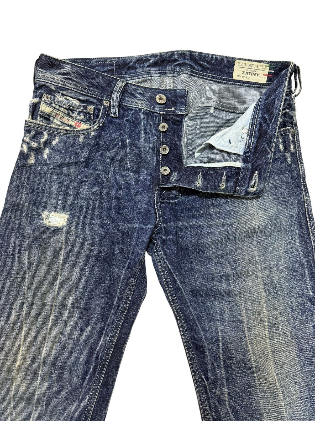 Diesel Flared Jeans Vintage Diesel Zatiny Distressed Boot Cut Denim Size US 30 / EU 46 - 11 Thumbnail