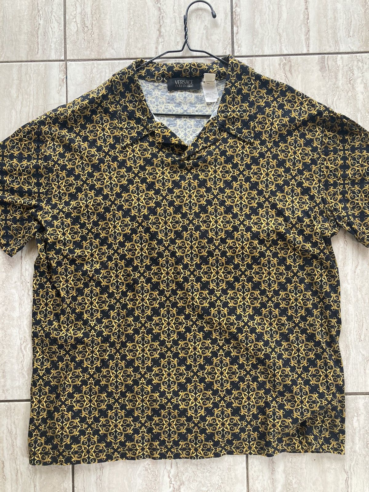 Versace 90’s Versace V2 Baroque Polo Size US L / EU 52-54 / 3 - 2 Thumbnail