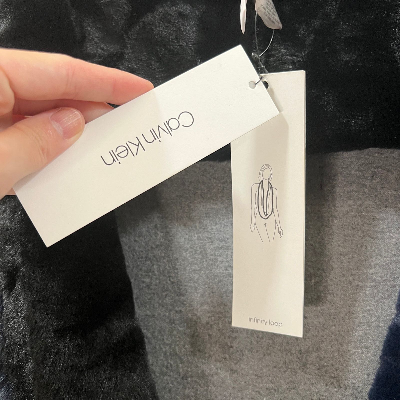 Calvin Klein Calvin Klein Women's Scarves Faux Fur Black and Dark Blue Size ONE SIZE - 5 Thumbnail