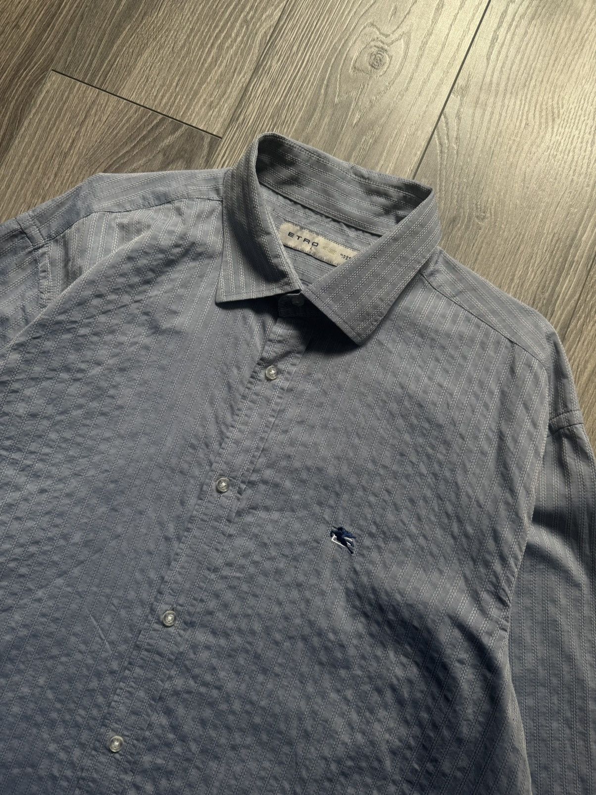 Etro Etro Milano Geometric Linen Shirt 43 Size US L / EU 52-54 / 3 - 3 Thumbnail