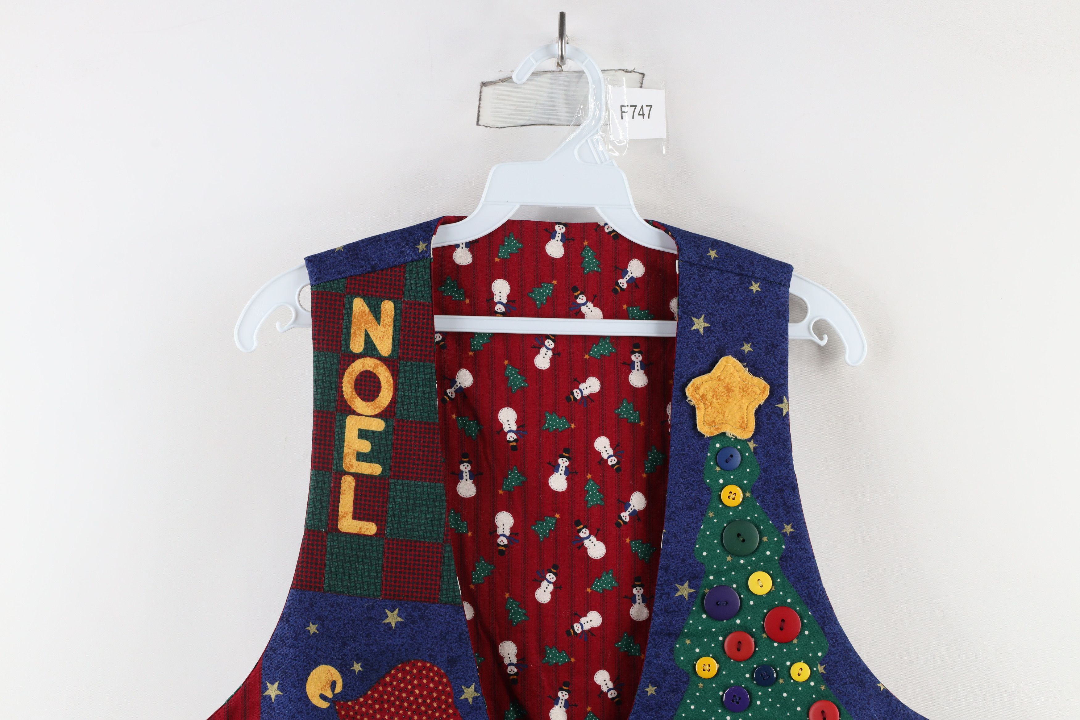 Vintage Vintage 90s Streetwear Reversible Christmas Vest Jacket Size M / US 6-8 / IT 42-44 - 2 Thumbnail