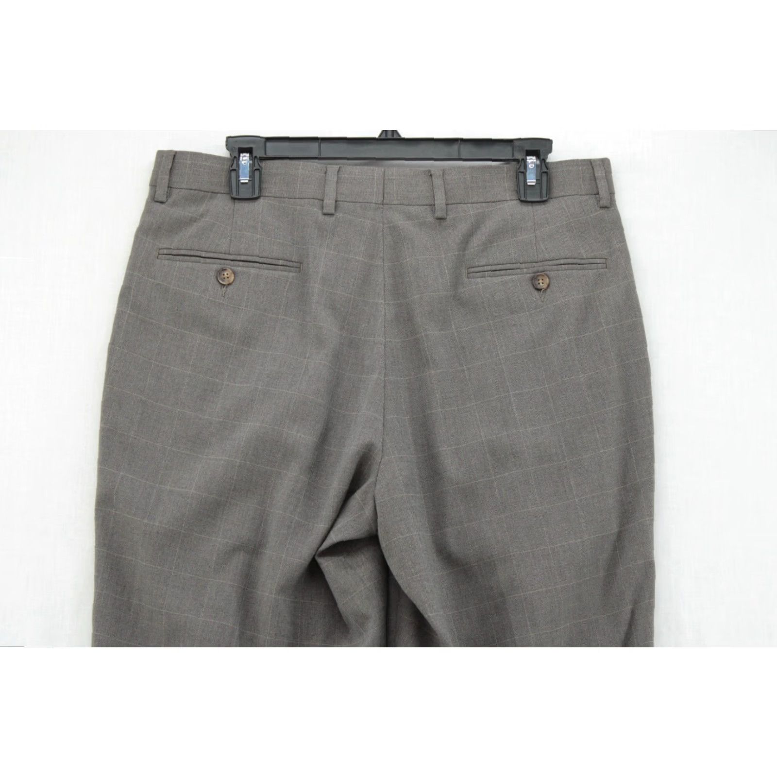 Polo Ralph Lauren Ralph Lauren Pants Mens 34x30 Gray Plaid Windowpane Cuffed Preppy Office Casual Size US 34 / EU 50 - 6 Thumbnail