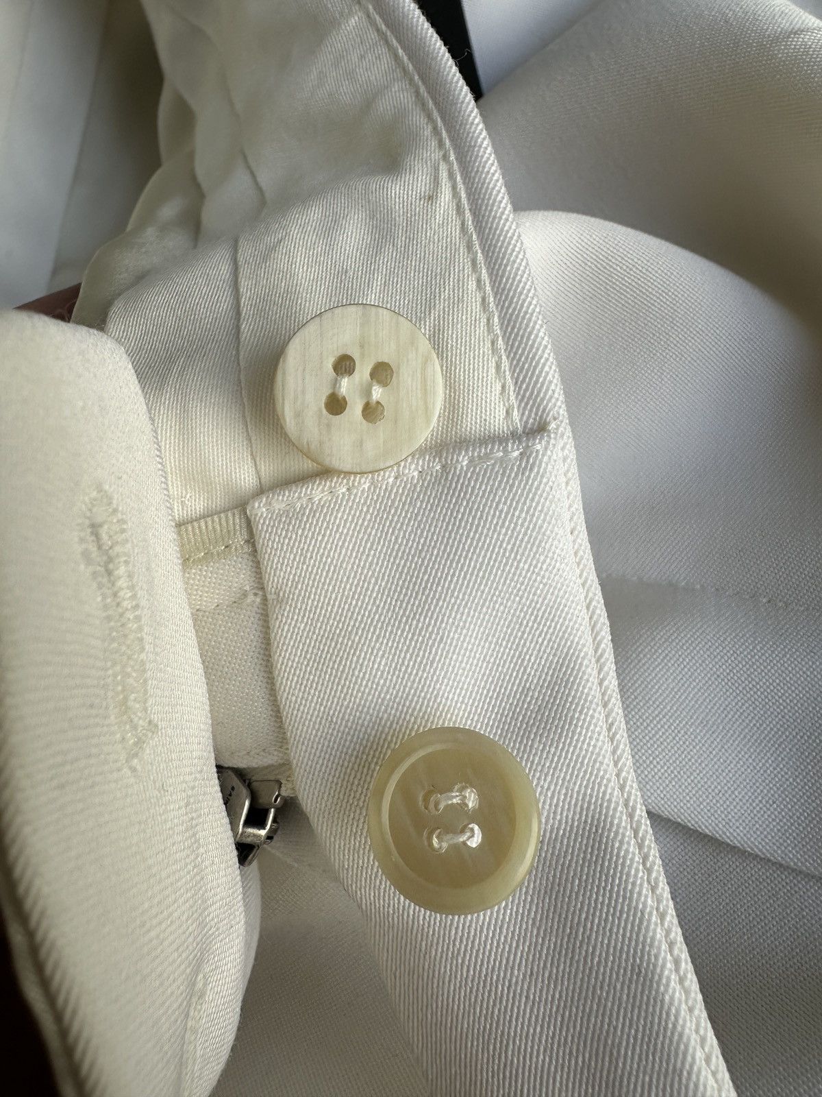 Saint Laurent Paris Ivory Wool Suit Pants Size 48R - 10 Thumbnail