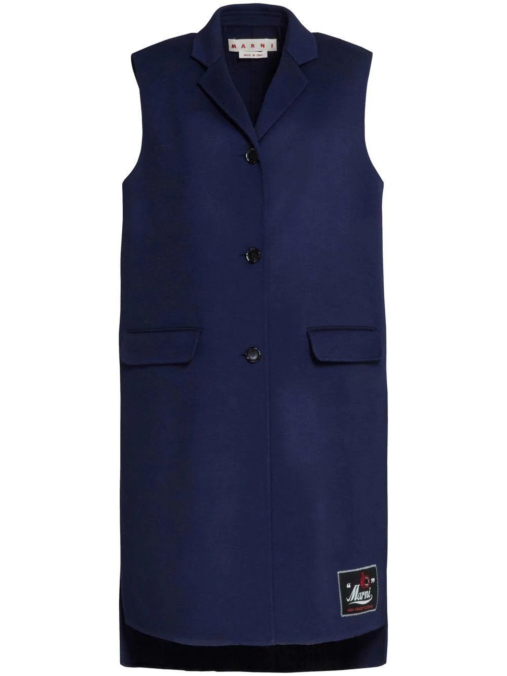 Marni o1srvl11e0624 Wool Vest Coat in Blue Size M / US 6-8 / IT 42-44 - 1 Thumbnail